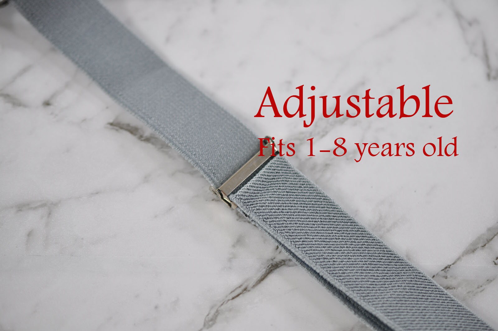 Grey Clip-on Braces Elastic Suspenders + 100% Cotton Pink Bowtie Bow Ties Cravat For Baby Infant / Toddler BOY KIDS/ Youth Teenage/ Adult