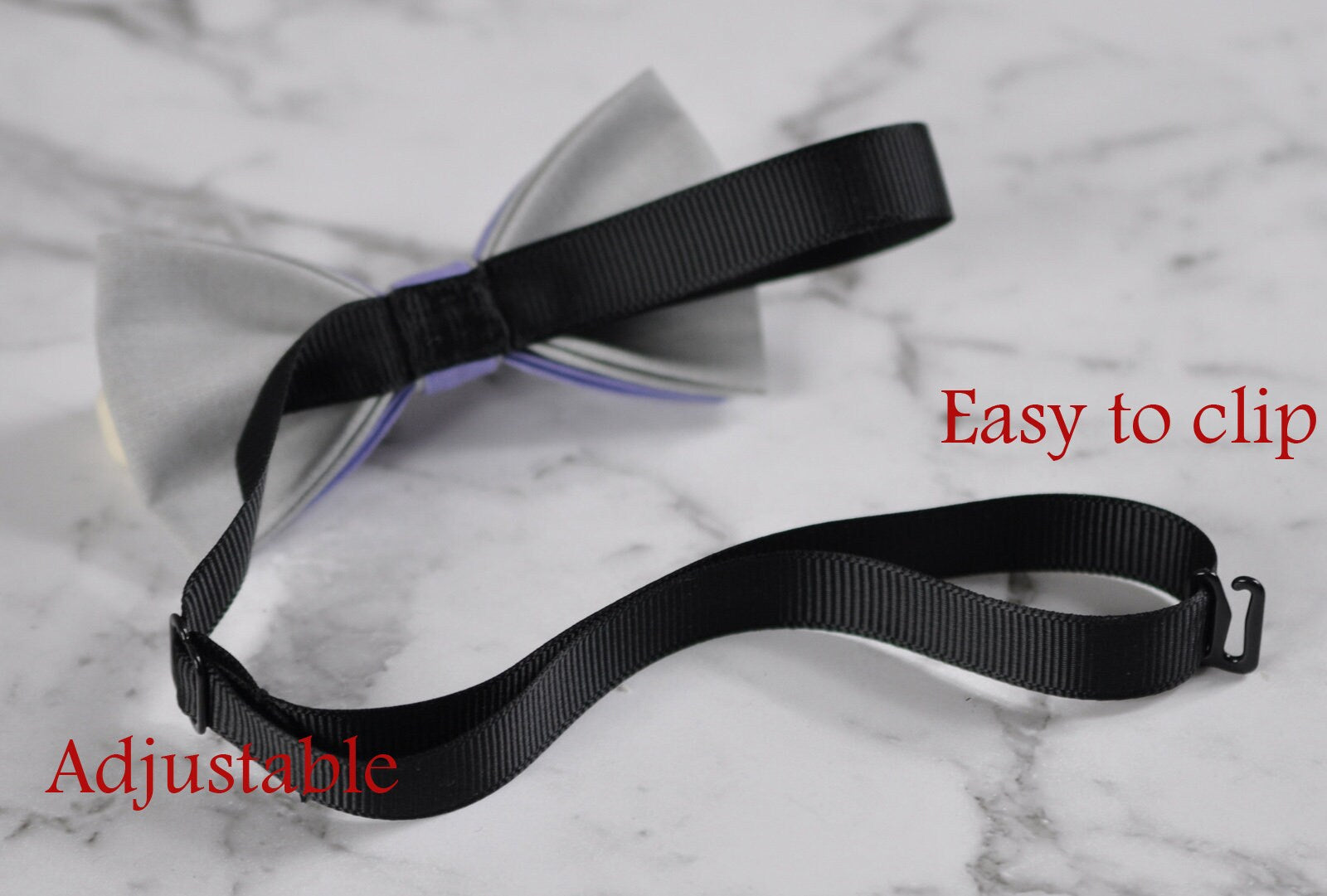 Baby Boy Kids 100% Cotton Handmade Light Purple AND Grey 2 Layers Bow Tie Bowtie Party Wedding Fits 1-6 YEARS OLD