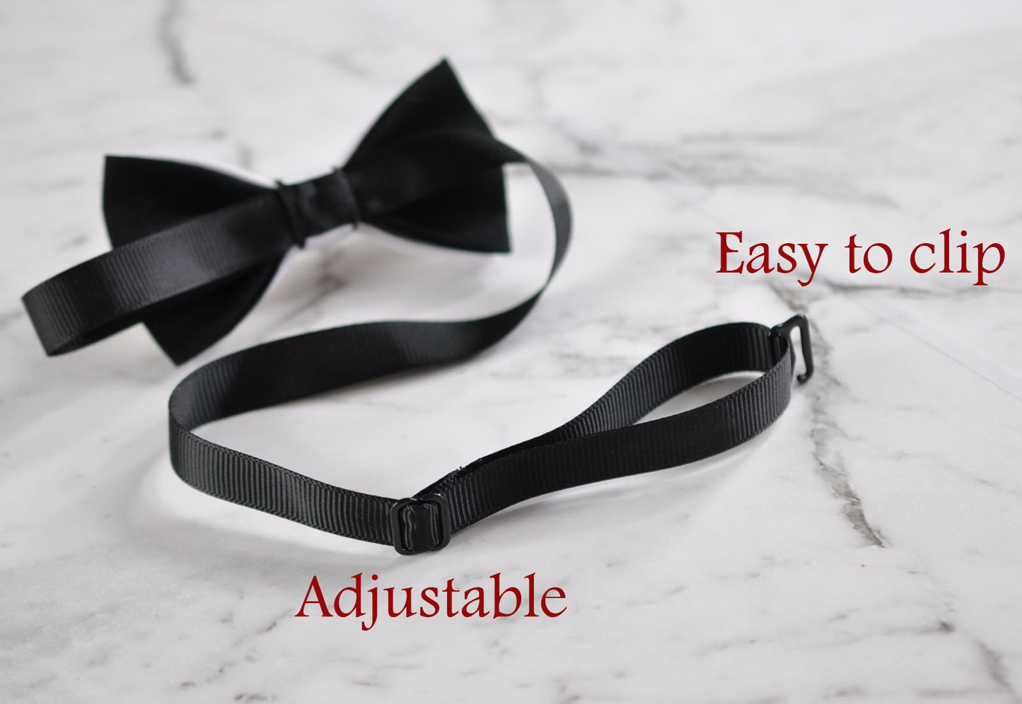 Men 100% Cotton White and Black Pretied Bow Tie Bowtie + 35mm Wide Y-Back White Elastic Suspenders Braces Groome Wedding