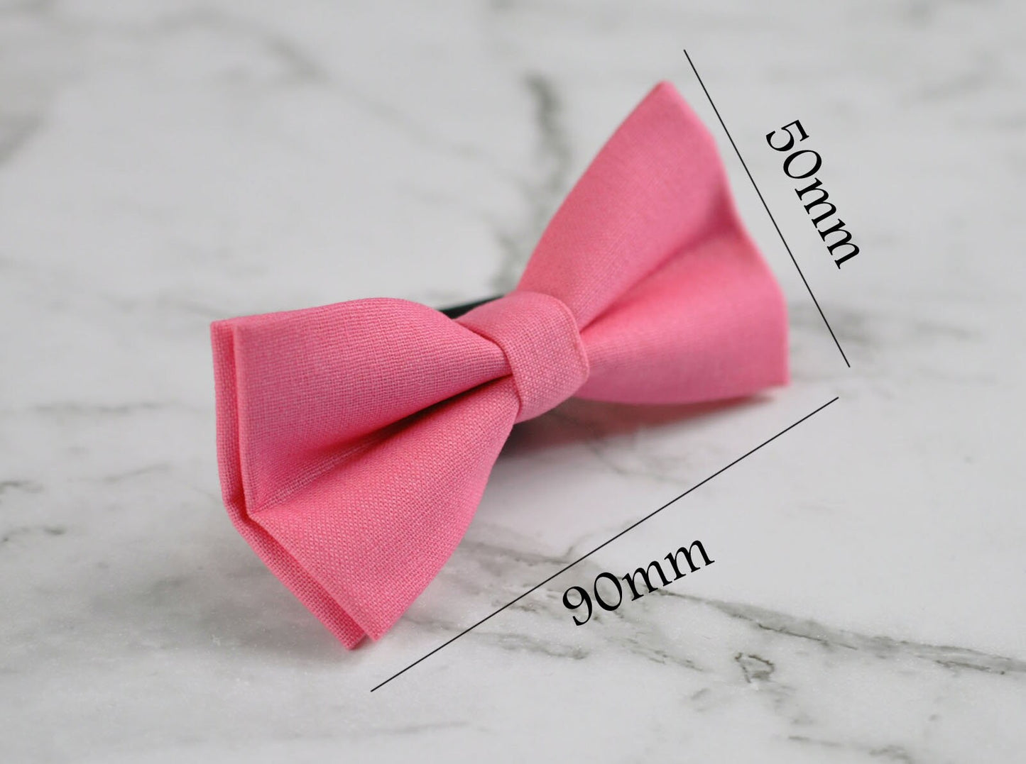 BOY KIDS Baby Infant Navy Blue Clip-on Braces Elastic Suspenders + 100% Cotton Candy Pink Solid Bowtie Bow Ties Fits 1-6 Years Old