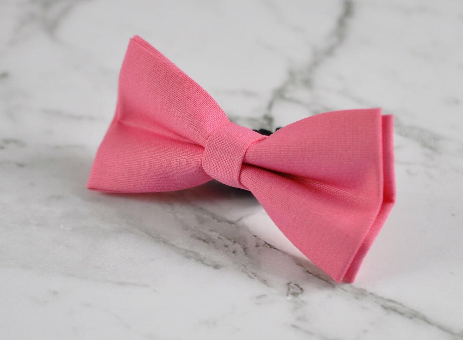 BOY KIDS Baby Infant Navy Blue Clip-on Braces Elastic Suspenders + 100% Cotton Candy Pink Solid Bowtie Bow Ties Fits 1-6 Years Old