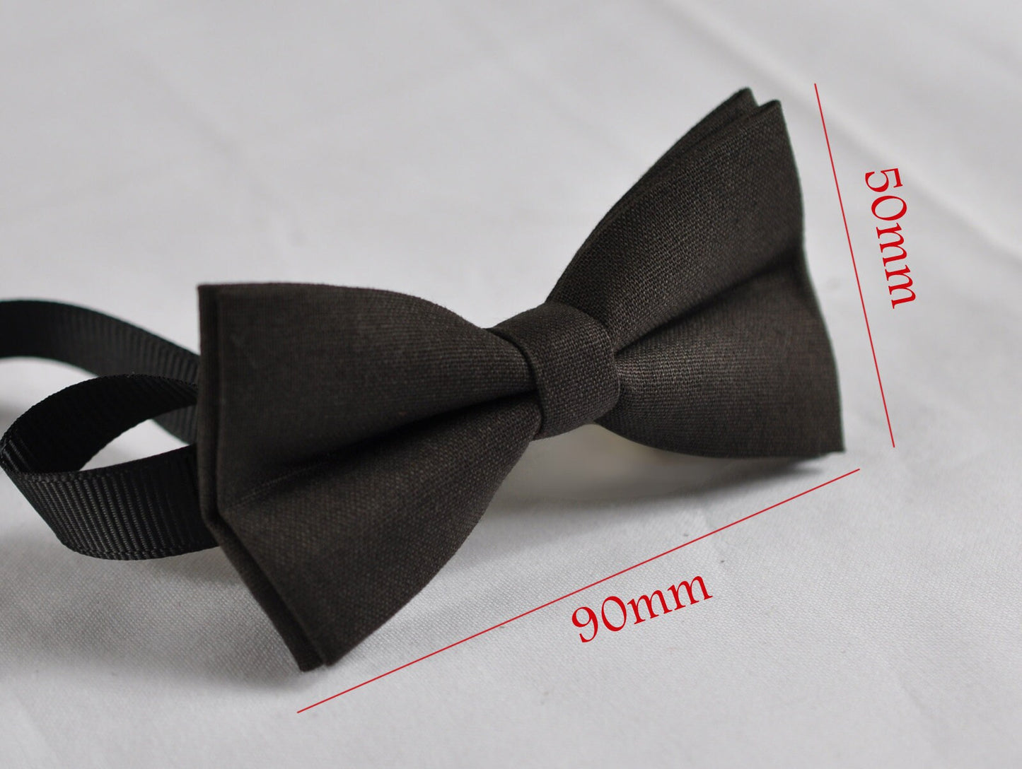 Page Boy Kids Infant Toddlers 100% Cotton Handmade Coffee Bean Color Deep Brown Pretied Bow Tie Bowtie Party Wedding 1-6 Years Old