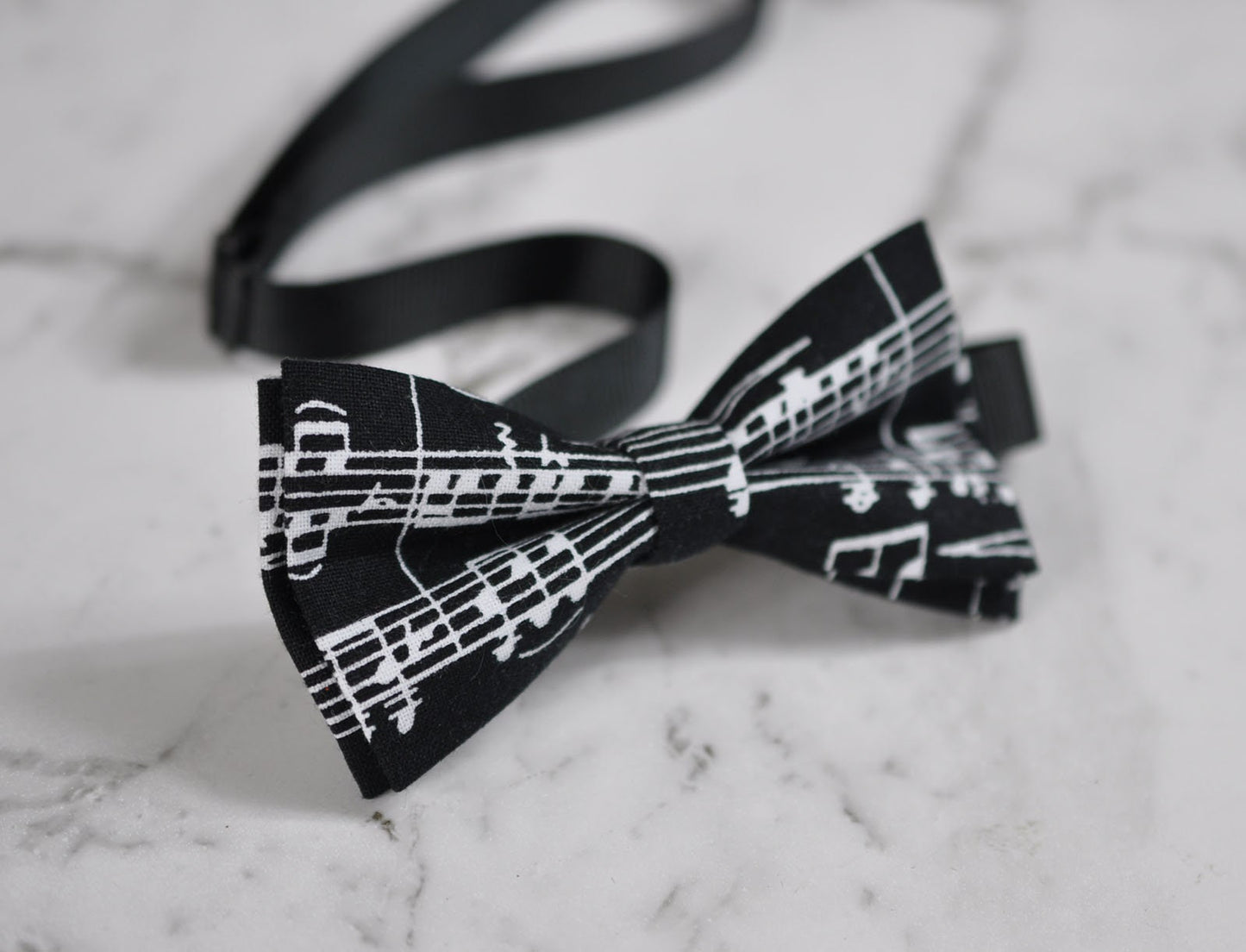 Boy Kids Baby Infant Children Sheet Music Notes Pattern Cotton Black and White Bow Tie Bowtie 1-6 Years Old Wedding Party