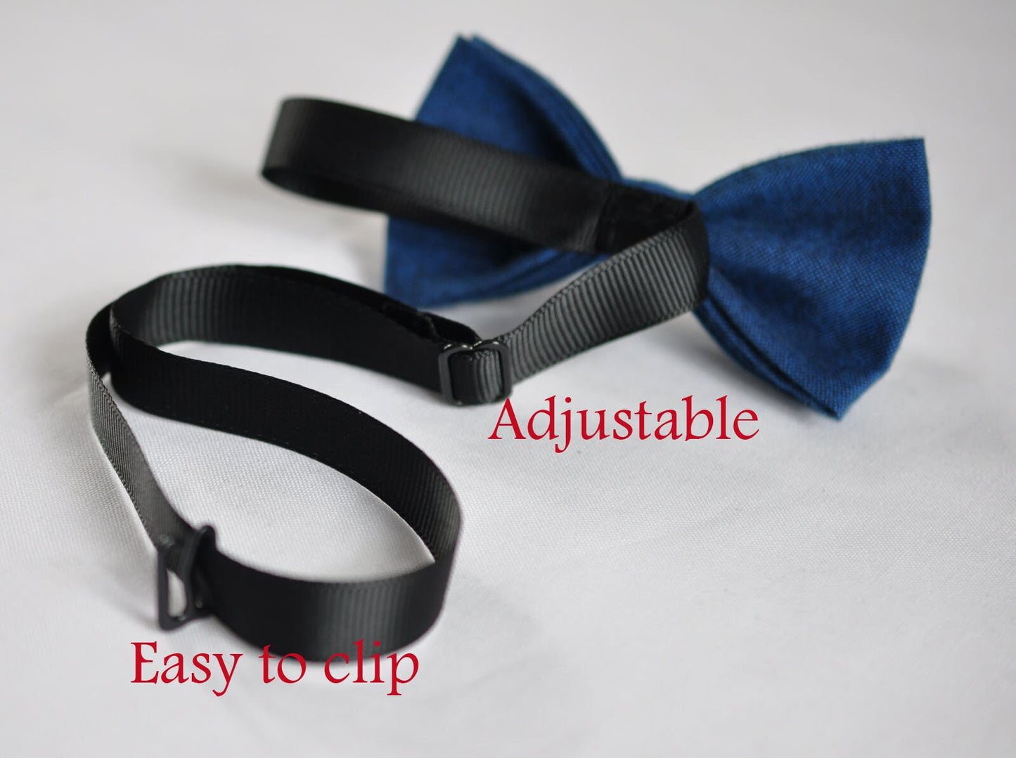 Ink Blue Petrol Blue Mottled Bow tie+ Navy Blue Adjustable Elastic Suspenders Braces for Kids Page Boy Toddler or Youth Teenage