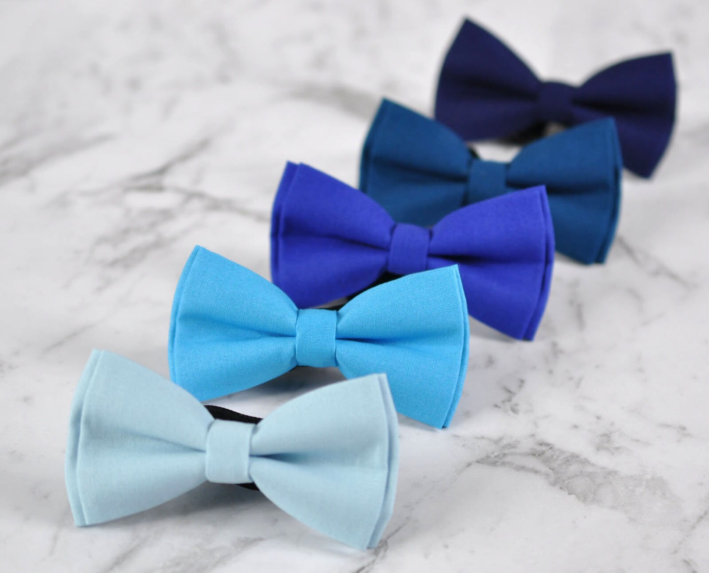 Baby Blue Aqua Blue Navy Petrol Indigo Royal Blue Hand Made 100% Cotton Pretied bow tie,for Men,Toddlers ,Boys,baby Wedding Party