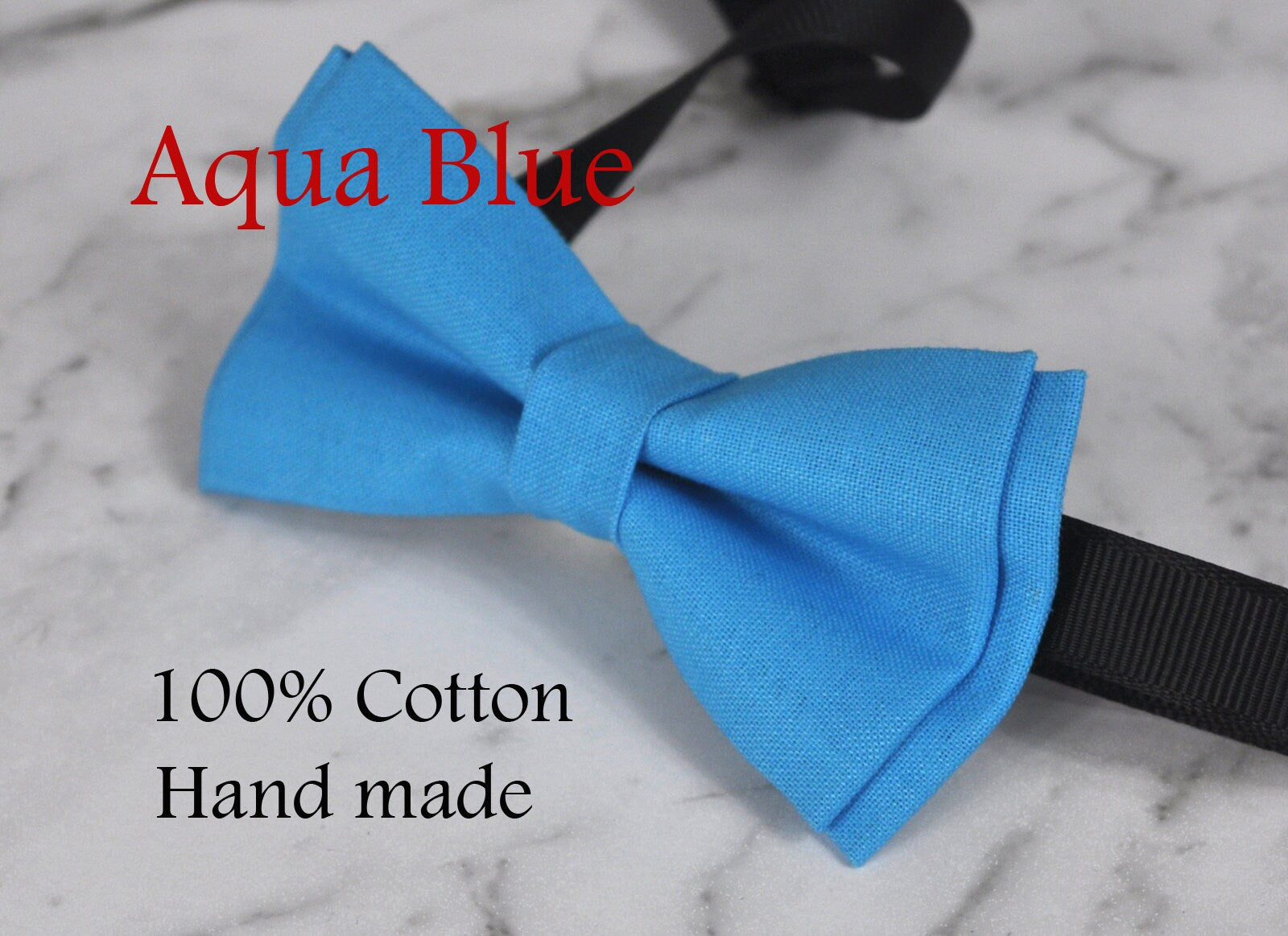 Baby Blue Aqua Blue Navy Petrol Indigo Royal Blue Hand Made 100% Cotton Pretied bow tie,for Men,Toddlers ,Boys,baby Wedding Party