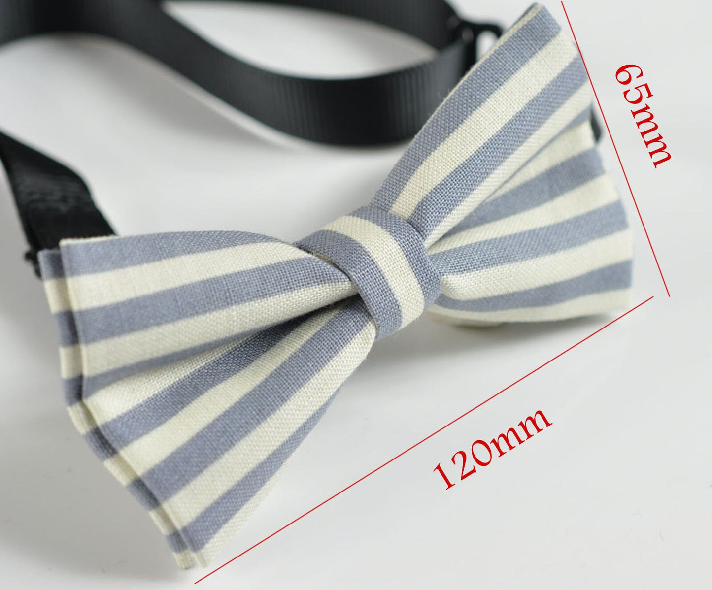 Men Women 100% Cotton Quality ELEMENTS STRIPE GREY Stripes Pattern Handmade Pretied Bow Tie Bowtie Craft Wedding Party