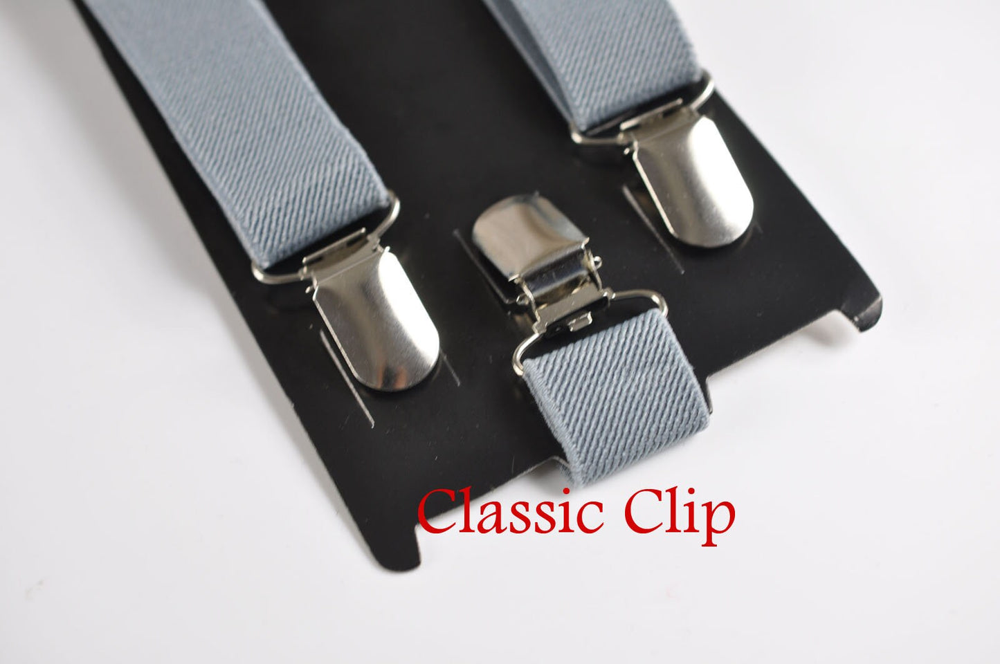 Boy Kids Page Boy ELEMENTS STRIPE GREY Stripes Pattern Cotton Bow Tie + Grey Solid Suspenders Braces Set Fits 1-6 Years Old Wedding Party