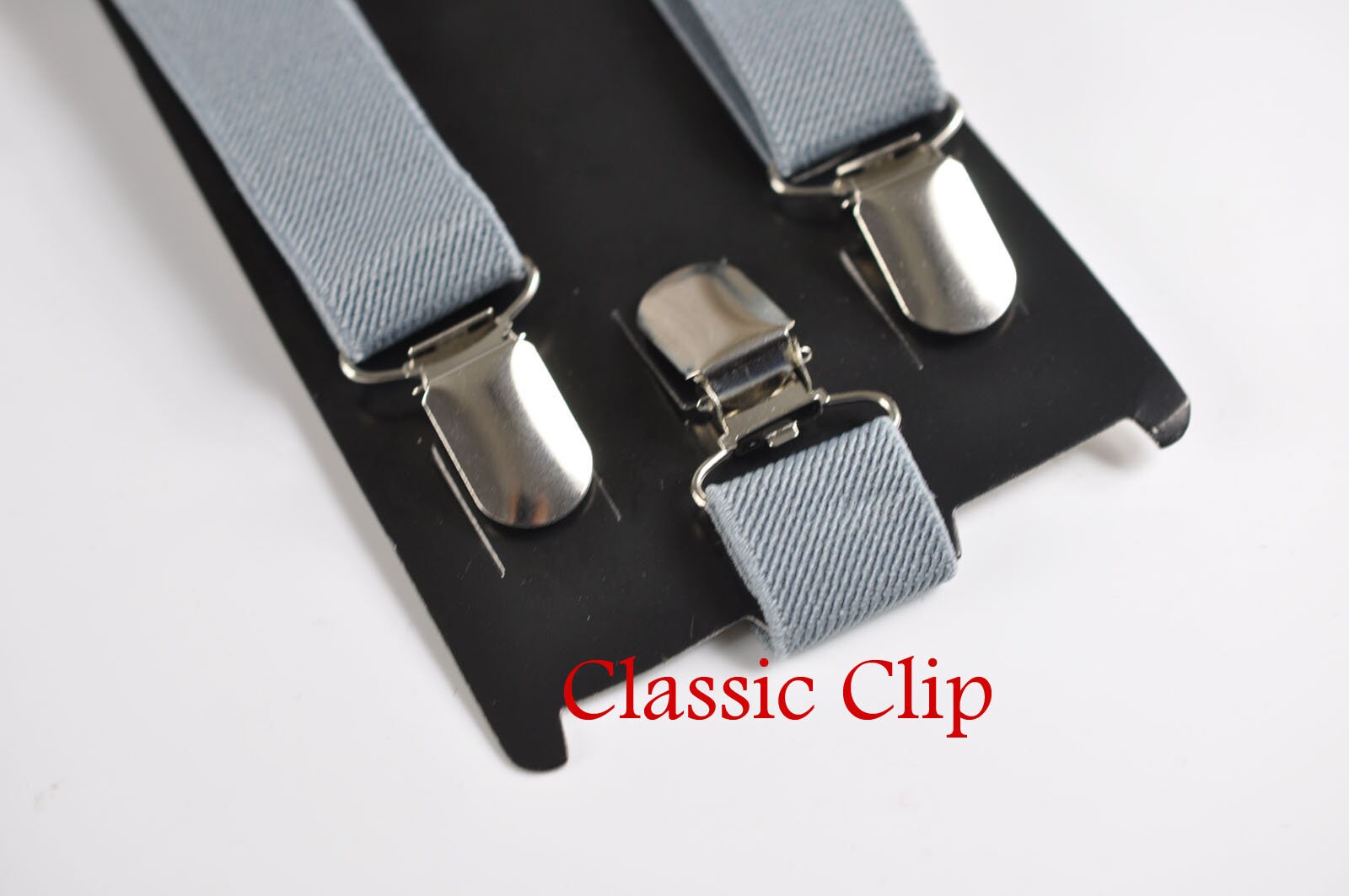 Boy Kids Page Boy ELEMENTS STRIPE GREY Stripes Pattern Cotton Bow Tie + Grey Solid Suspenders Braces Set Fits 1-6 Years Old Wedding Party