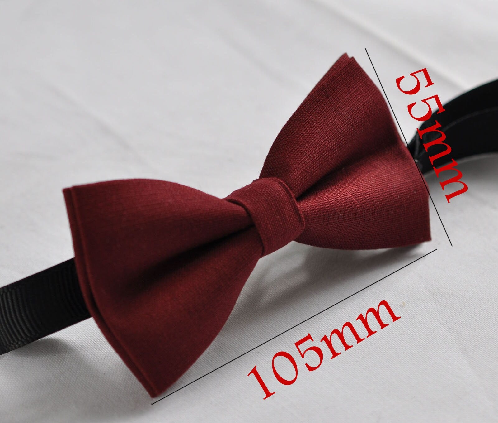 Kids Page Boy Youth Teenage 100% Cotton Rosewood Rose Wood Burgundy Wine Dark Red Pretied Bow Tie Bowtie Wedding 7-14 Years Old