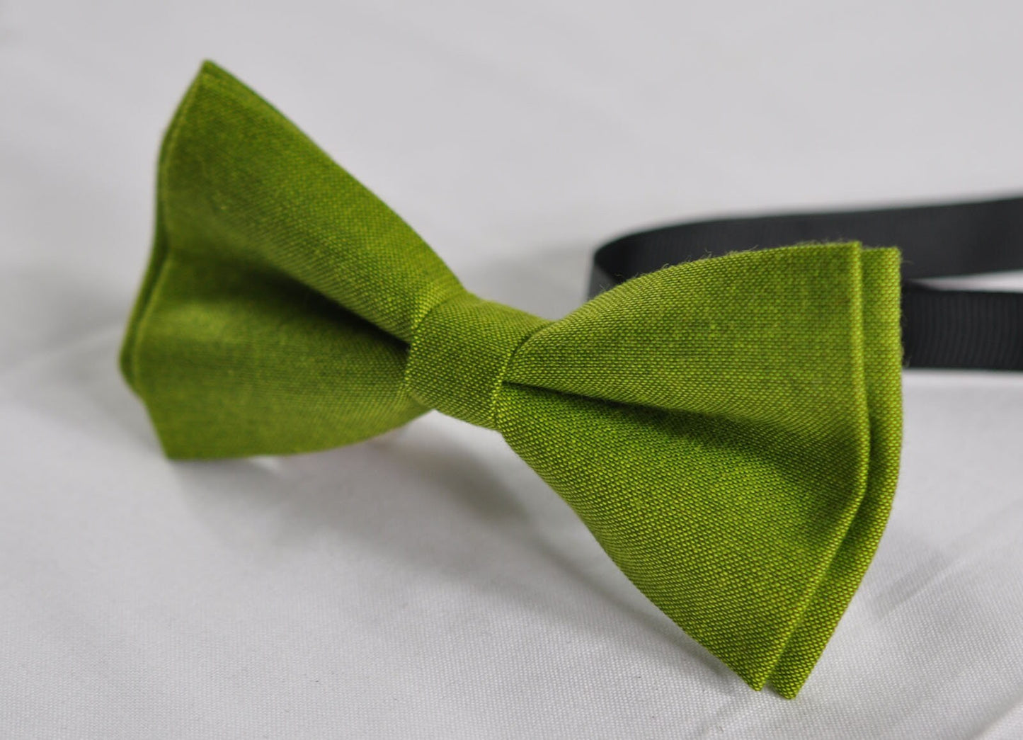 MEN Women 100% Cotton Matte Mottled Matcha Tea Green Color Craft Pretied Bow Tie Bowtie Wedding Party