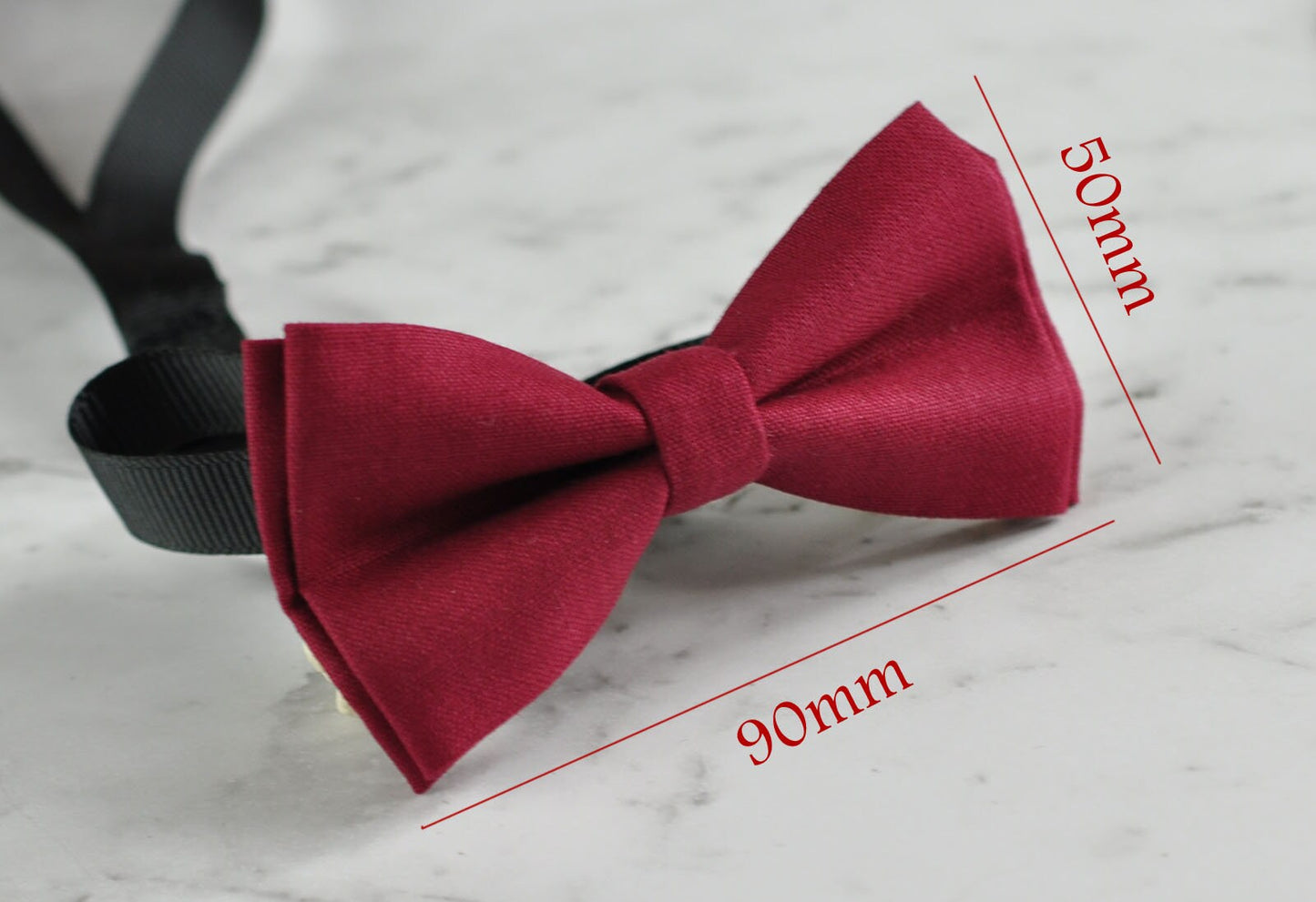 BOY KIDS Baby Infant Burgundy Rumba Red Clip-on Braces Elastic Suspenders + 100% Cotton Rumba Red Solid Bowtie Bow Ties Fits 1-6 Years Old