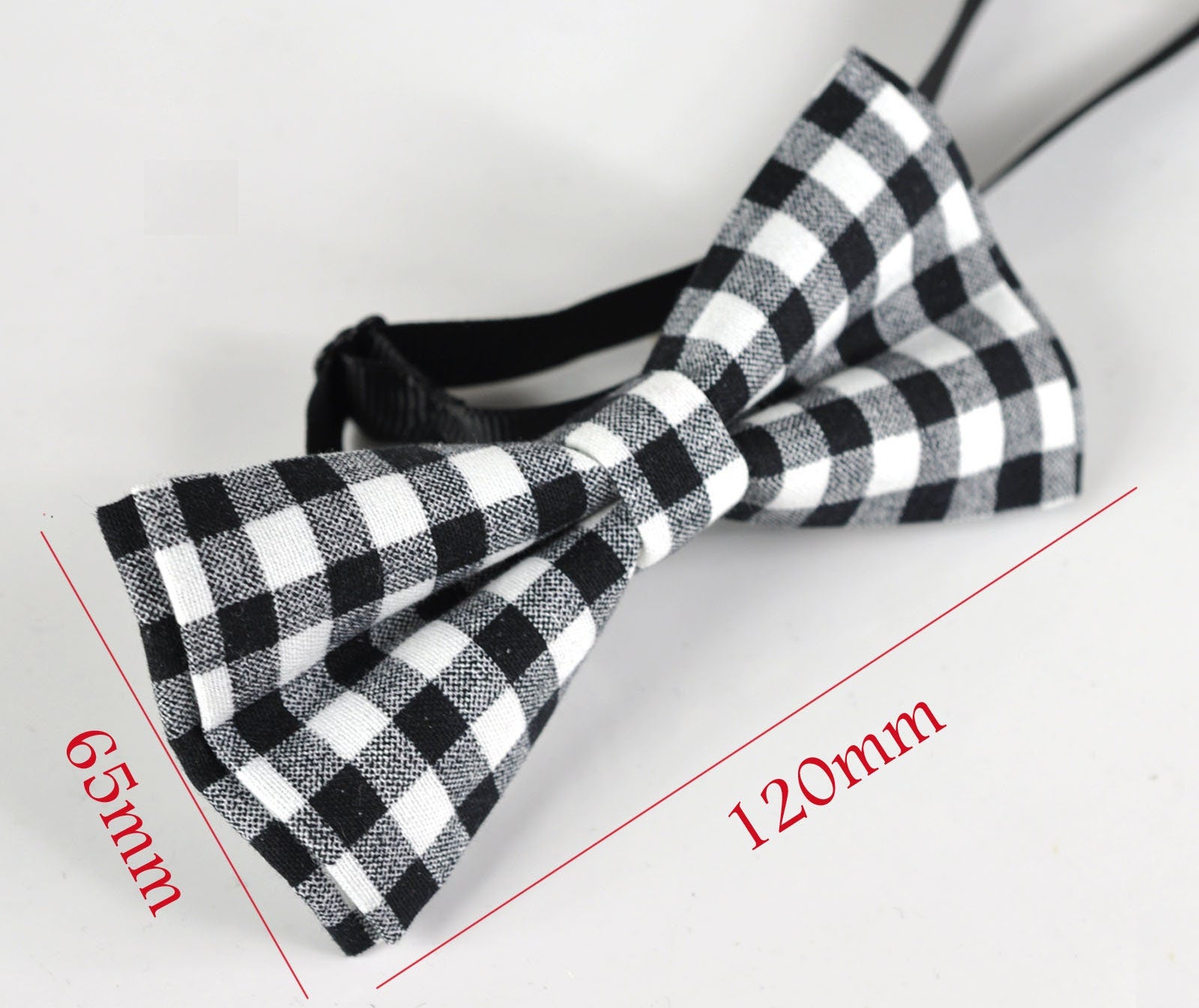 Men Women 100% Cotton Quality Black White Grey Grids Handmade Pretied Bow Tie Bowtie Craft Wedding Party