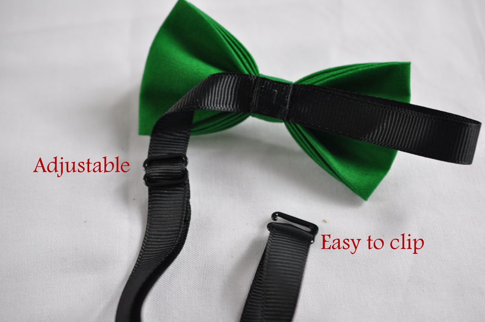 BOY KIDS Baby Infant Burgundy Wine Red Clip-on Braces Elastic Suspenders + 100% Cotton Ever Green Solid Bowtie Bow Ties Fits 1-6 Years Old