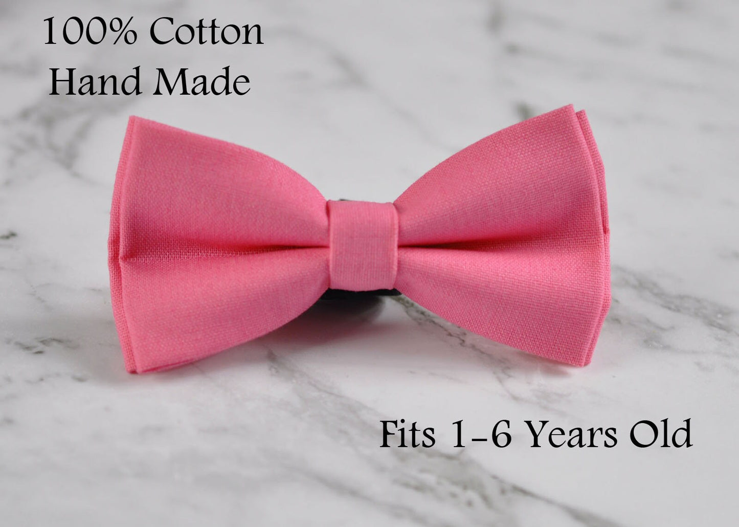 BOY KIDS Baby Infant Navy Blue Clip-on Braces Elastic Suspenders + 100% Cotton Candy Pink Solid Bowtie Bow Ties Fits 1-6 Years Old