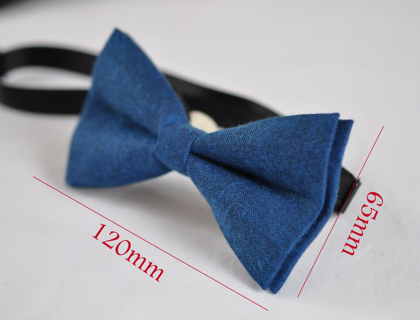 MEN Women 100% Cotton Matte Mottled Ink Blue Petrol Blue Craft Pretied Bow Tie Bowtie Wedding Party