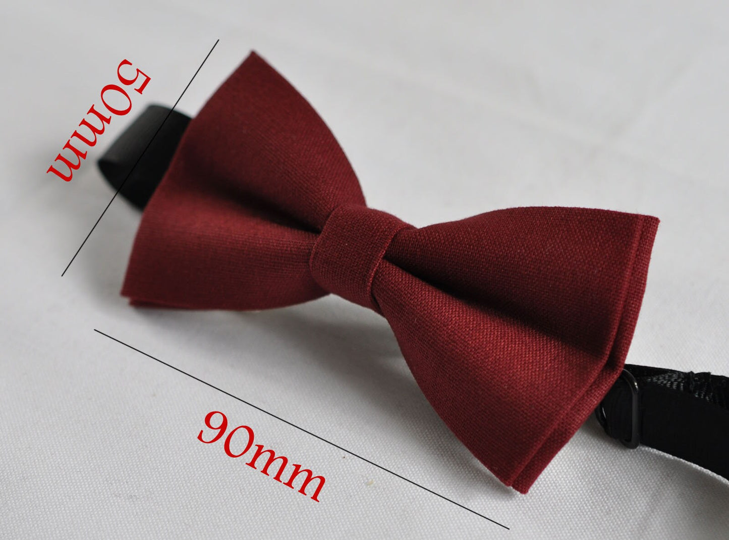 Kids Baby Page Boy Toddler Infant 100% Cotton Handmade Rose Wood Rosewood Red Dark Red Bow Tie Bowtie Party Wedding Page Boy 1-6 Years Old