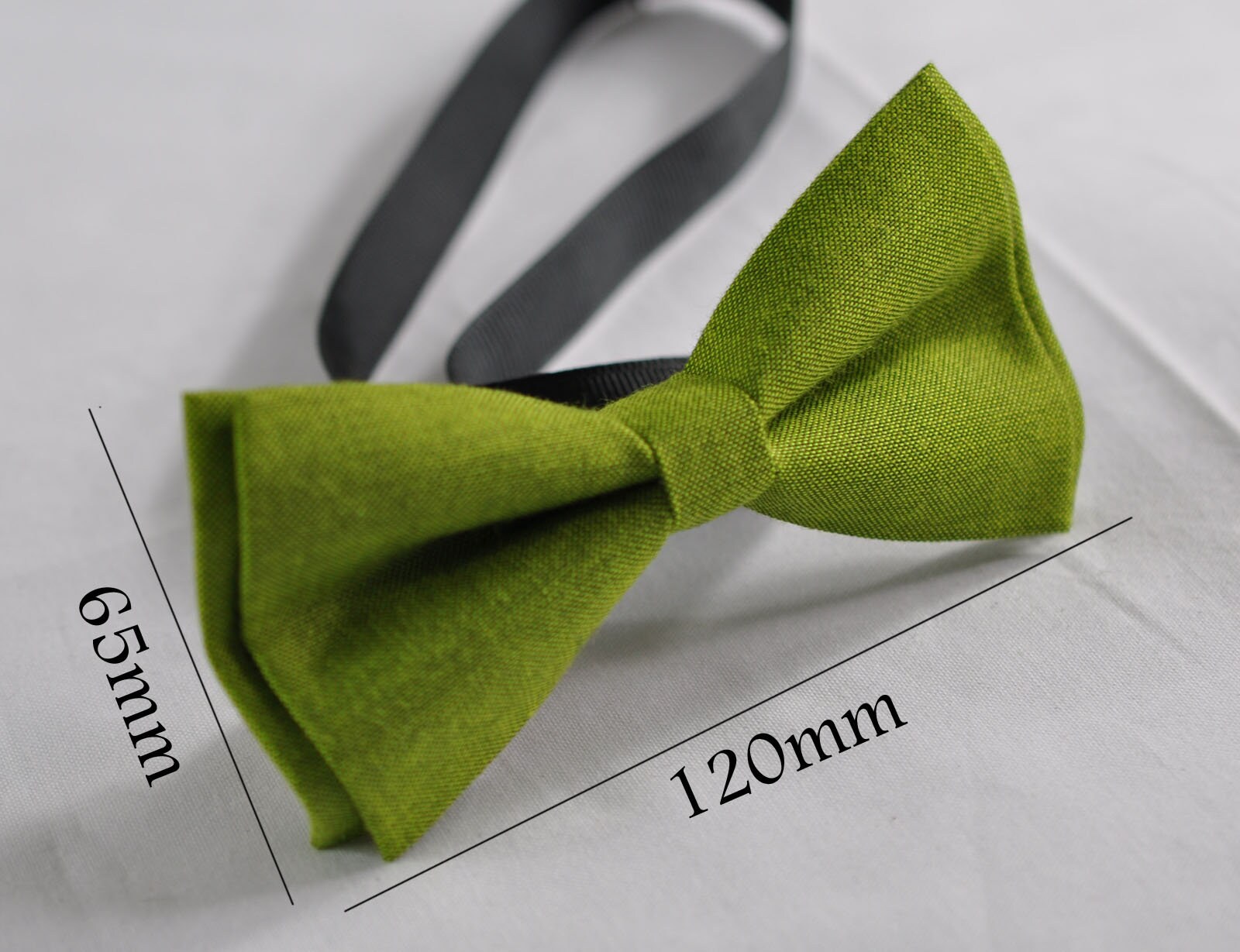 MEN Women 100% Cotton Matte Mottled Matcha Tea Green Color Craft Pretied Bow Tie Bowtie Wedding Party