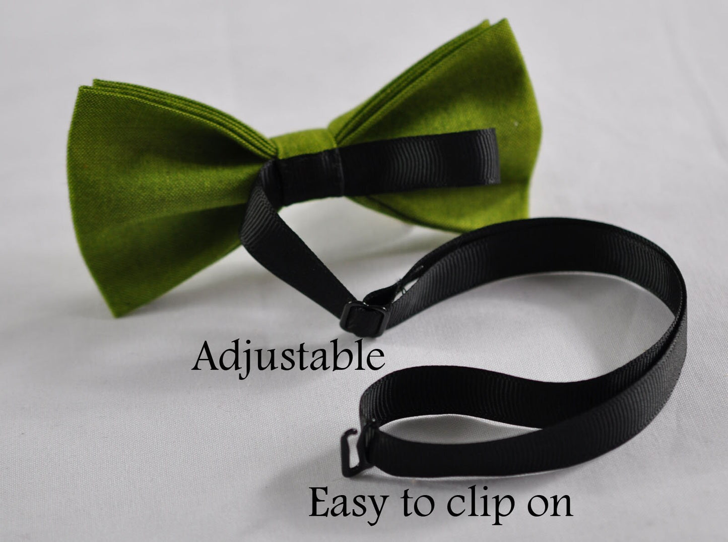 MEN Women 100% Cotton Matte Mottled Matcha Tea Green Color Craft Pretied Bow Tie Bowtie Wedding Party