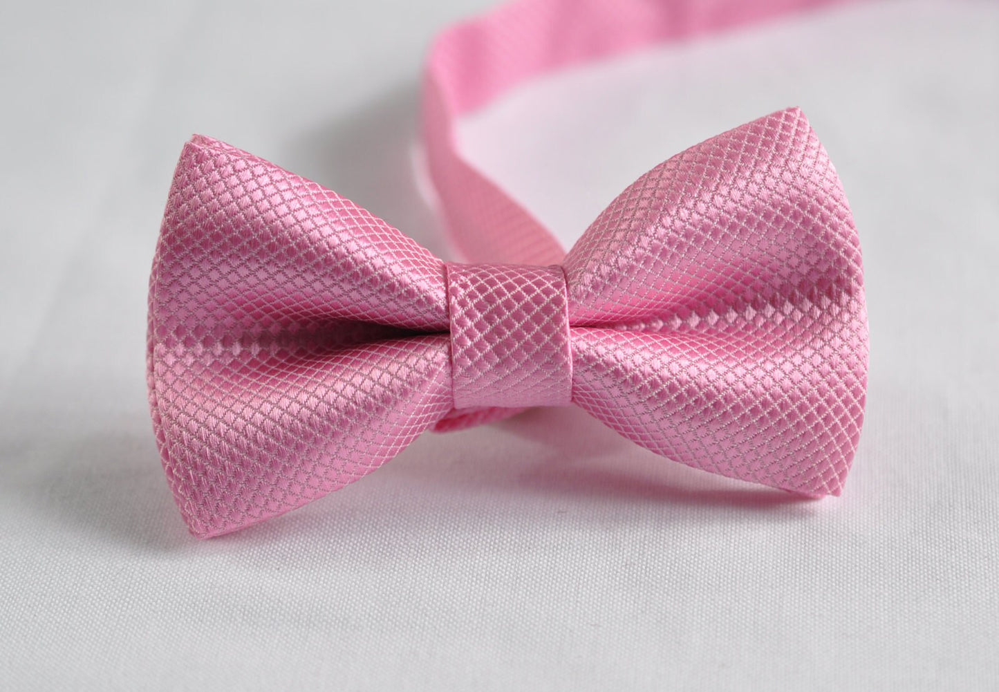 BOY KIDS Baby Infant Toddler Pink Clip-on Braces Elastic Suspenders + Pink Polyester Bowtie Bow Ties Fits 1-6 Years Old