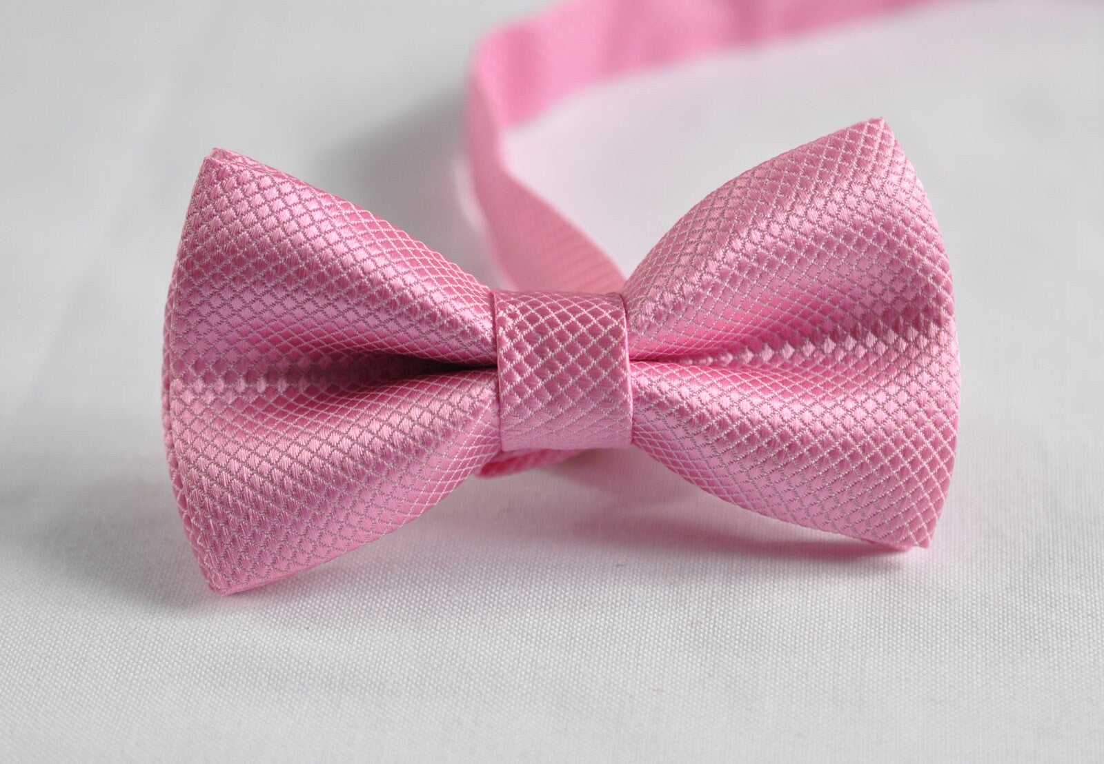 BOY KIDS Baby Infant Toddler Pink Clip-on Braces Elastic Suspenders + Pink Polyester Bowtie Bow Ties Fits 1-6 Years Old