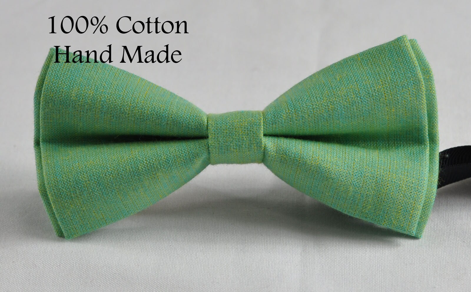 MEN Women 100% Cotton Matte Mottled Sunny Aqua Color Craft Pretied Bow Tie Bowtie Wedding Party