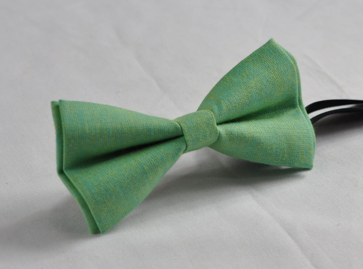 MEN Women 100% Cotton Matte Mottled Sunny Aqua Color Craft Pretied Bow Tie Bowtie Wedding Party