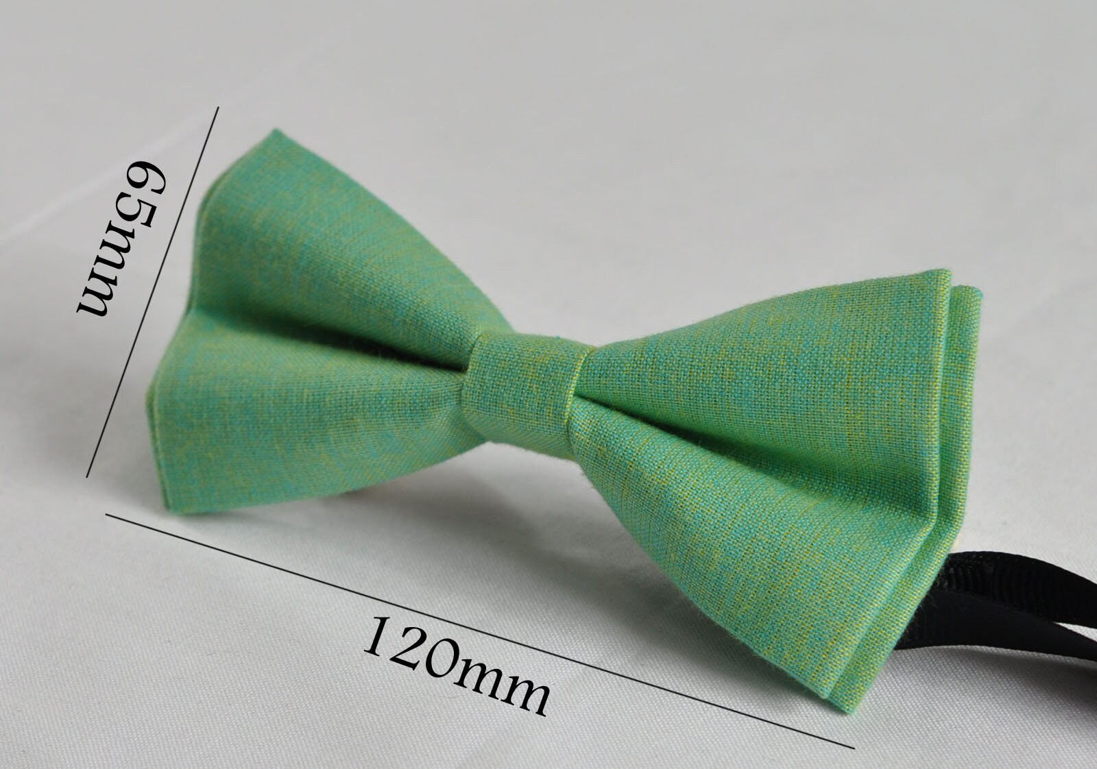 MEN Women 100% Cotton Matte Mottled Sunny Aqua Color Craft Pretied Bow Tie Bowtie Wedding Party