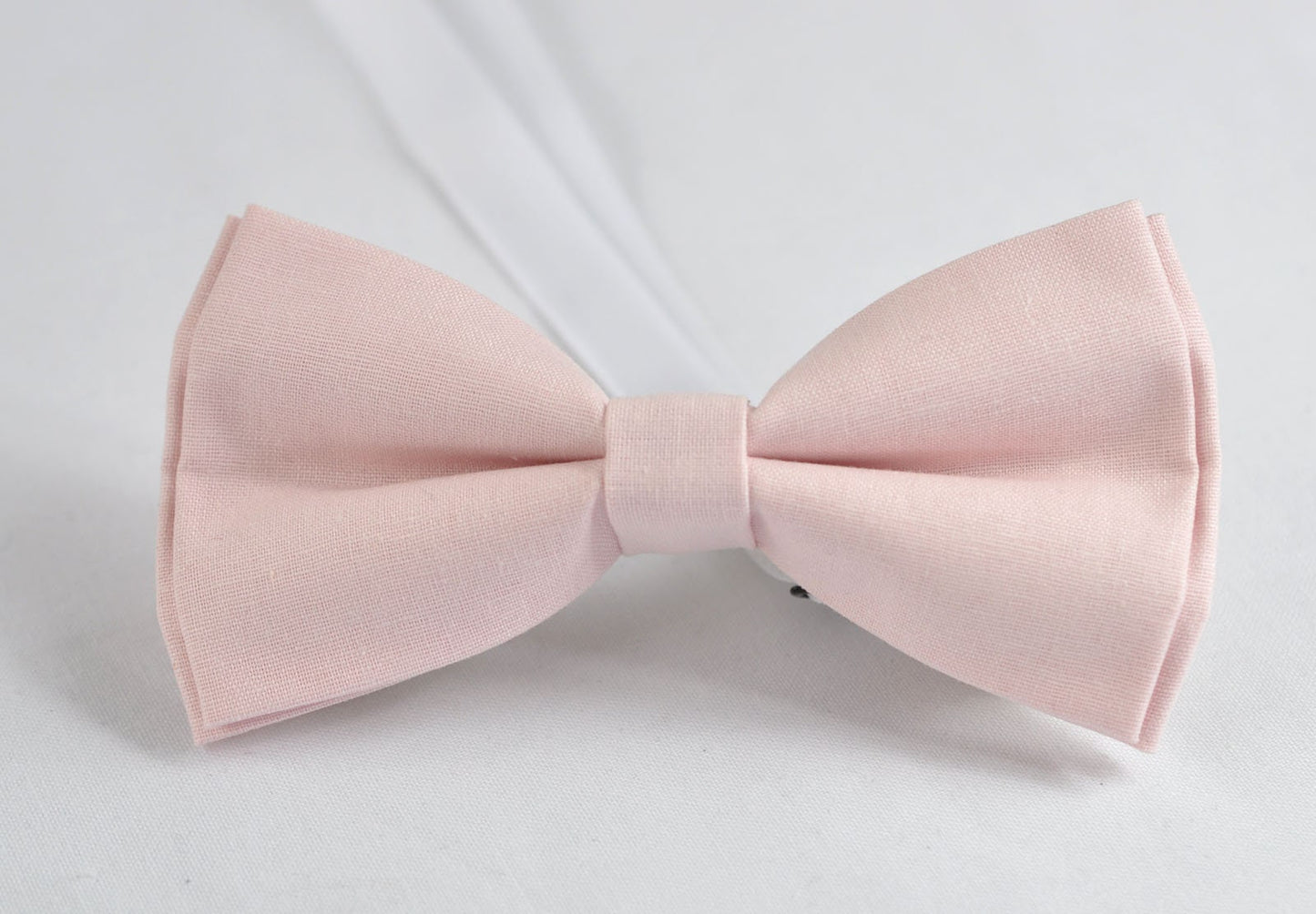 Mens Baby Pink 100% Cotton Hand Made Pretied Bow tie and Matched Pocket Squares Hanky Handkerchief for Wedding or Party