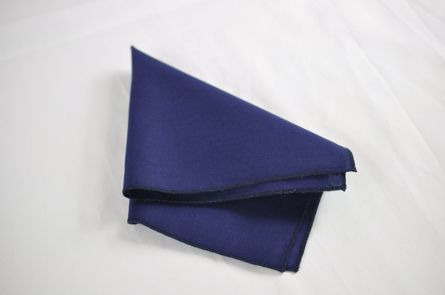 Mens Junior Navy Blue 100% Cotton Hand Made Pretied Bow tie and Matched Pocket Squares Hanky Handkerchief for Wedding or Party