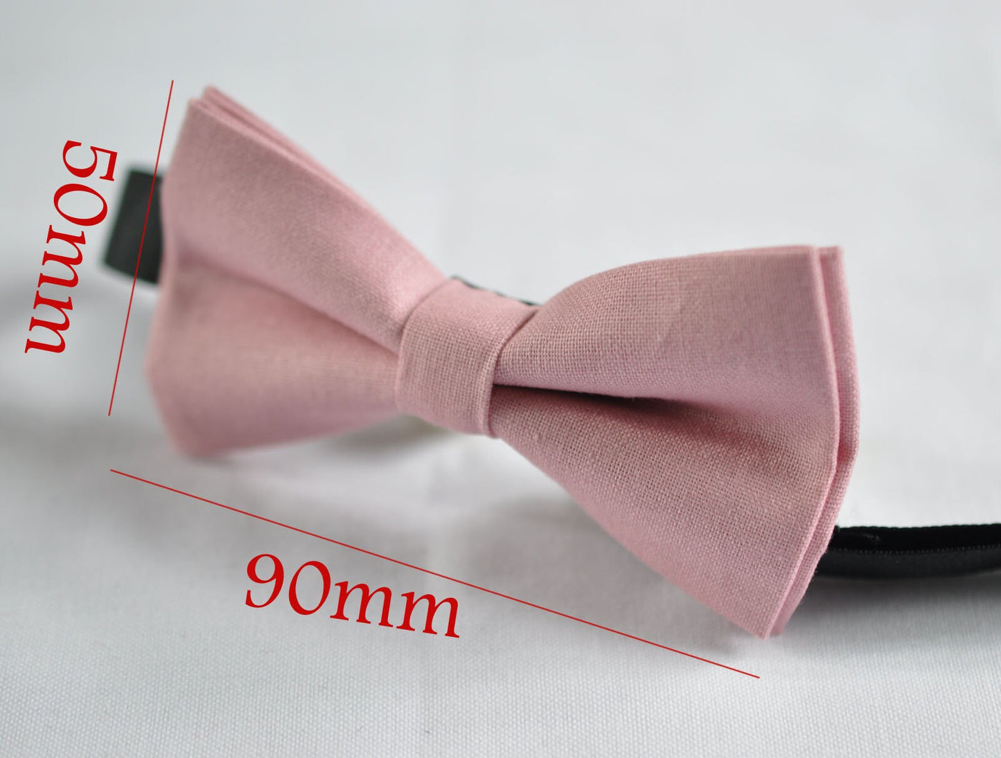 Dusky Dusty Rose Pink Blush Pink Cotton Bow tie + Tan Brown Faux Leather Suspenders for Baby infant / Boy Kids / Youth Teenage