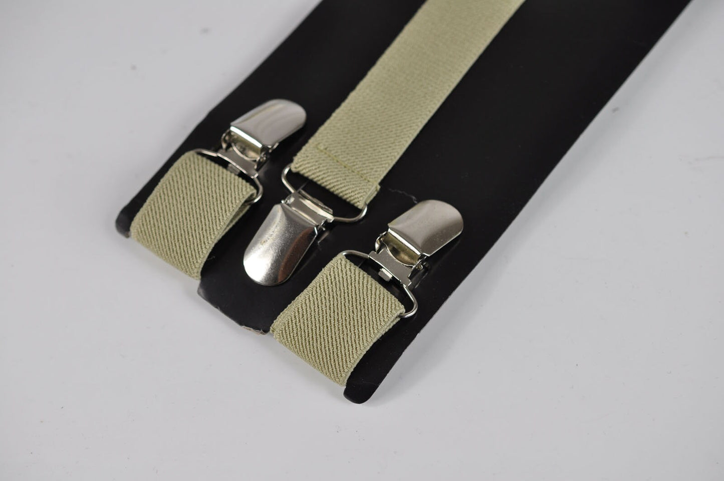 Baby Blue Light Blue Cotton Bow tie Bowtie + Khaki Light Brown Elastic Suspenders Braces for Baby infant / Boy Kids / Youth Teenage