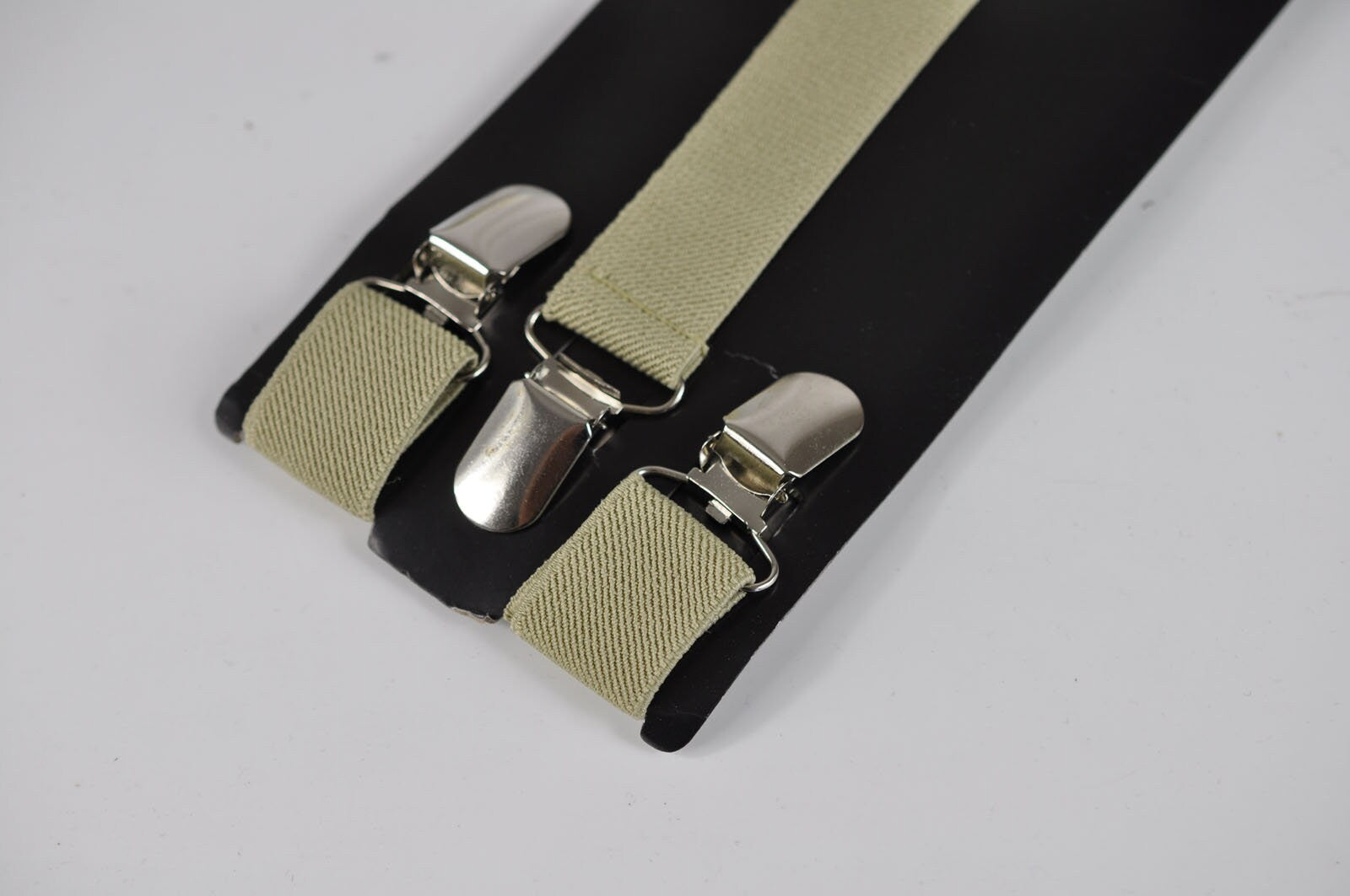 Baby Blue Light Blue Cotton Bow tie Bowtie + Khaki Light Brown Elastic Suspenders Braces for Baby infant / Boy Kids / Youth Teenage