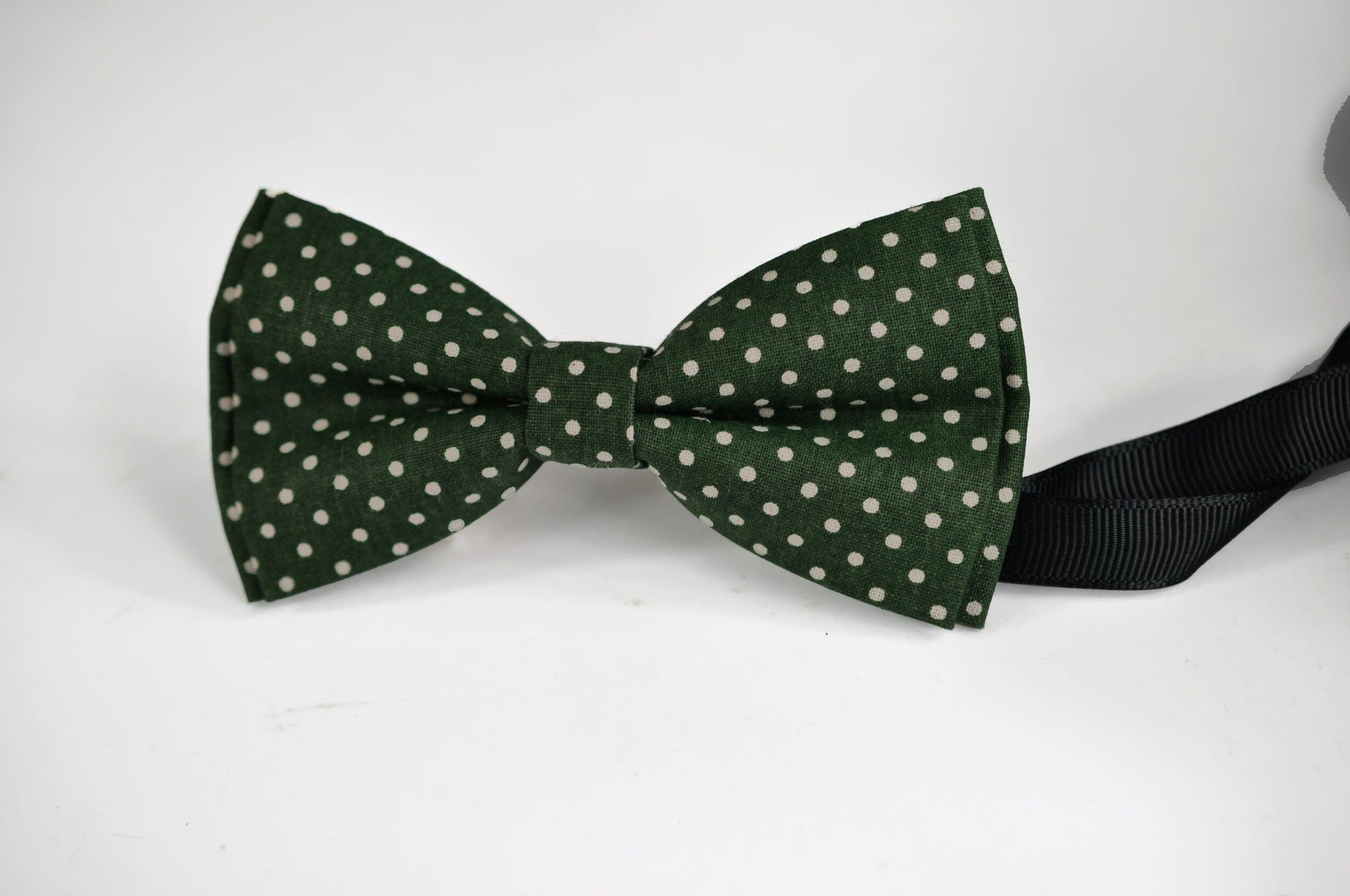 Green White Spots Stripes Cotton Bow tie Bowtie + Grey Elastic Suspenders Braces for Baby infant / Toddler Boy Kids / Youth teenage / Adult