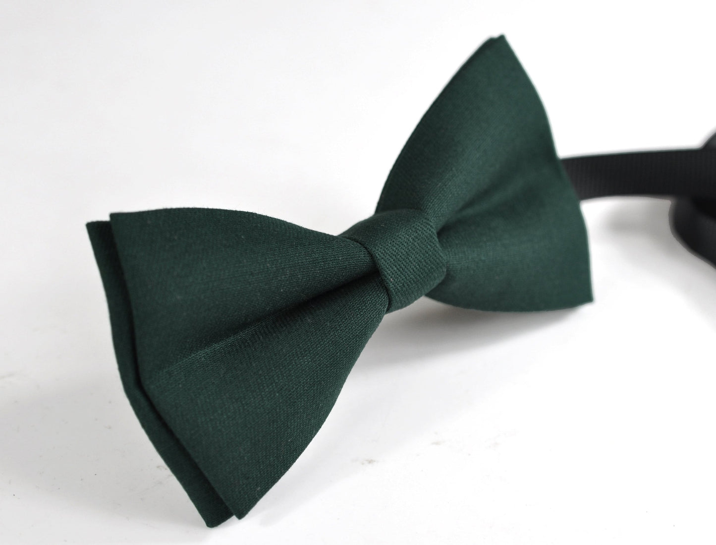 Dark Emerald Green Bottle Green Pretied Cotton Bow tie Bowtie for Men Adult / Youth Teenage / Boy Kids / Toddler Baby Infant