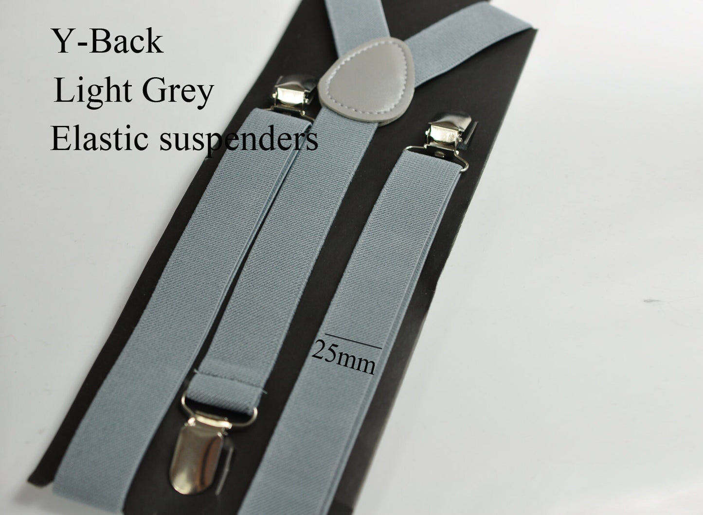 Light Begie Sand Pale Brown Cotton Bow tie + Grey Gray Elastic Suspenders Braces for Baby infant Toddler / Kids Boy / Youth Teenage / Men