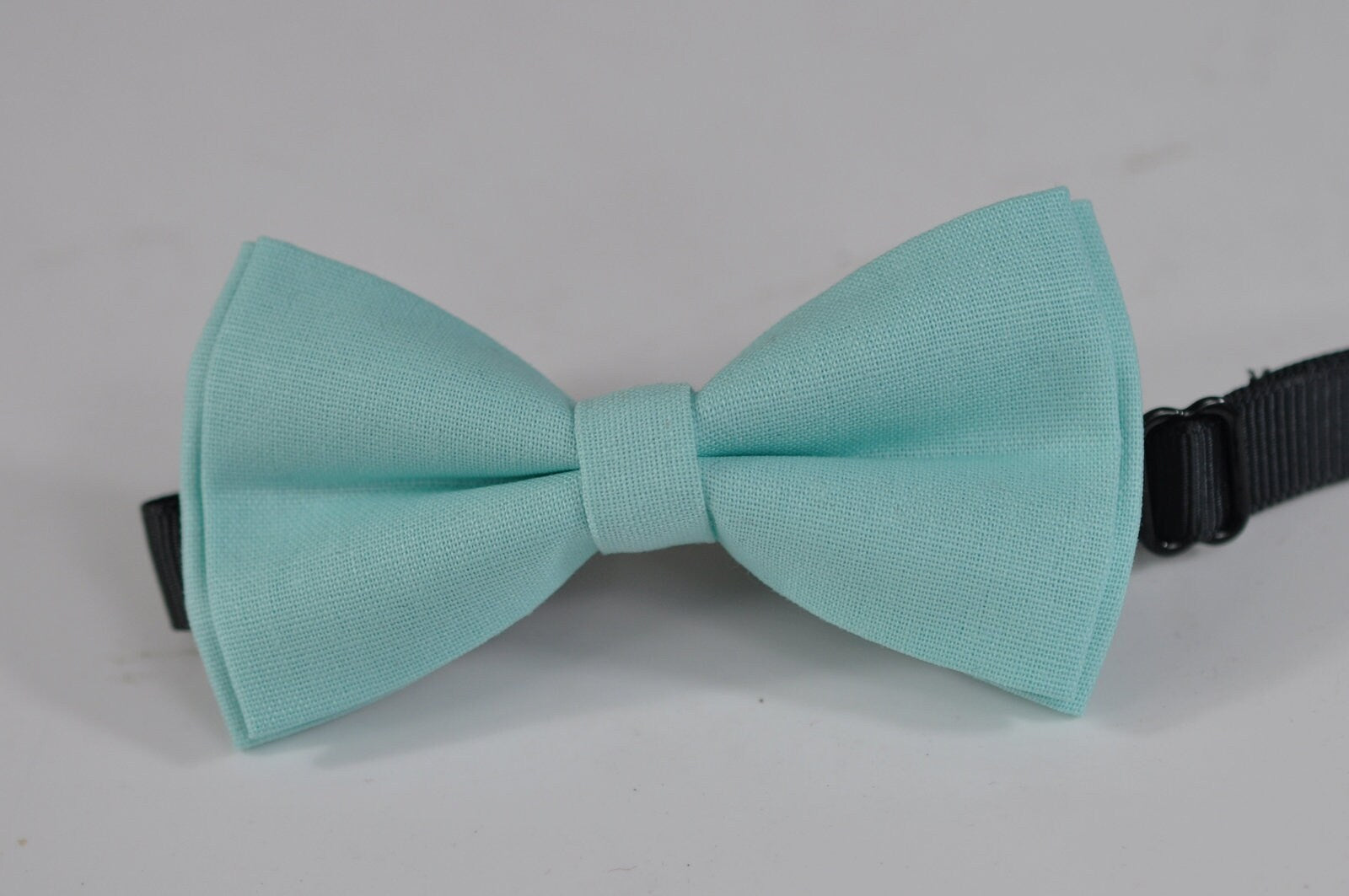 Mint Ice Blue Baby Blue Light blue Cotton Bow tie + Navy Blue Elastic Suspenders Braces for Baby infant Toddler / Kids Boy / Youth Teenage