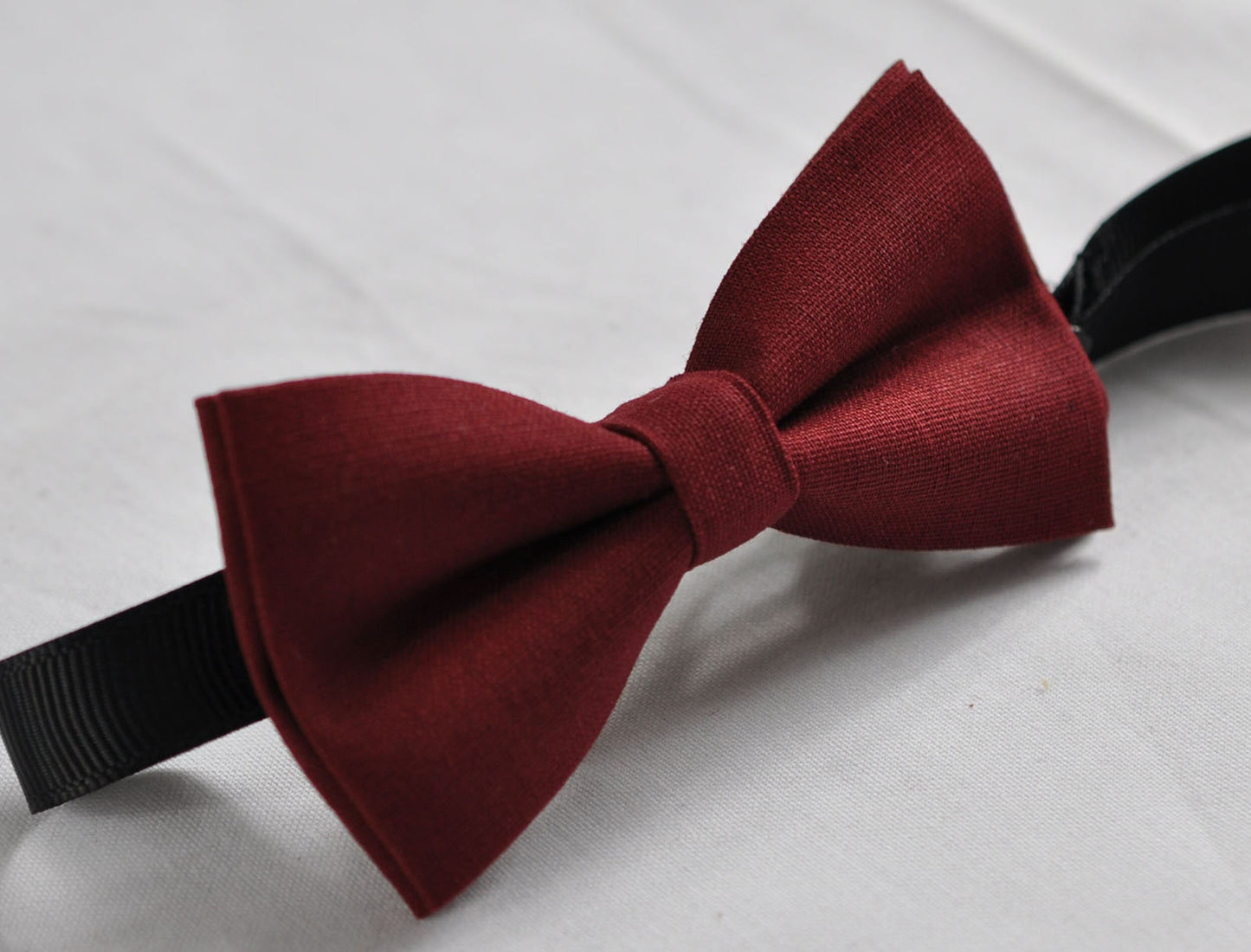 Burgundy Wine Red Rosewood Red Cotton Bow tie + Khaki Light Brown Elastic Suspenders Braces for Infant Baby / Page Boy Kids / Youth Teenage