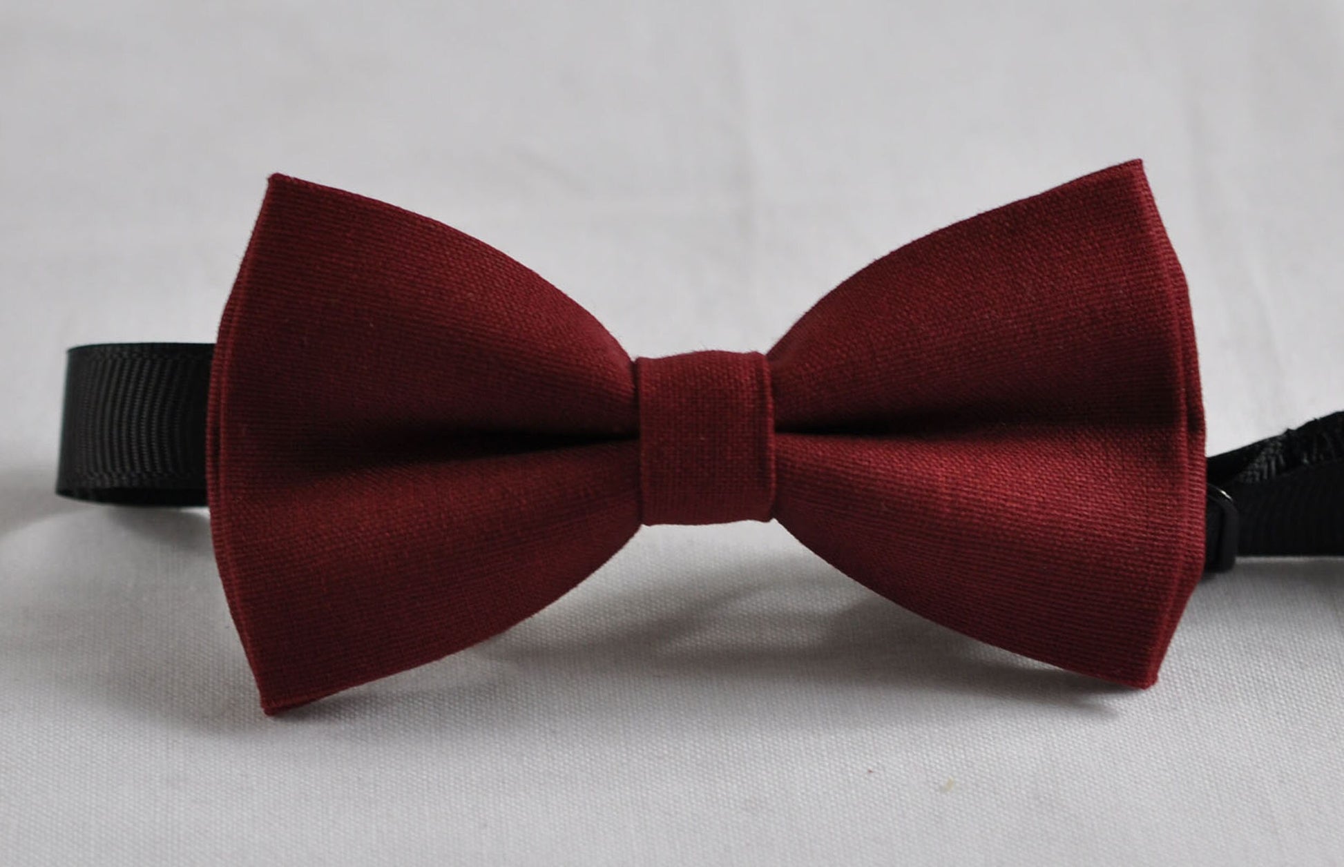 Burgundy Wine Red Rosewood Red Cotton Bow tie + Khaki Light Brown Elastic Suspenders Braces for Infant Baby / Page Boy Kids / Youth Teenage