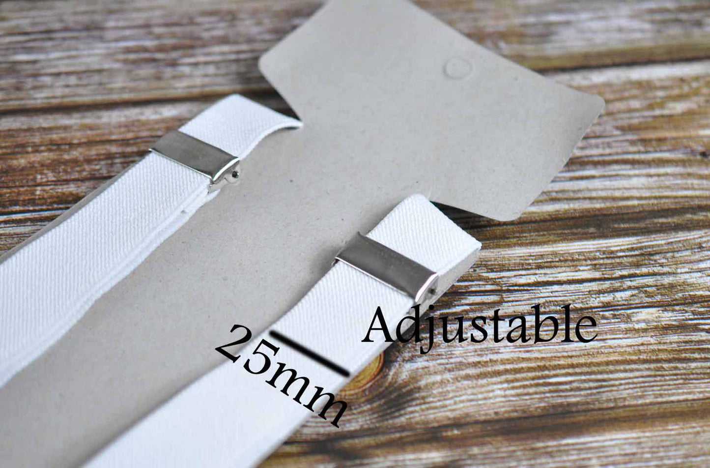 Baby Pink Light Pink Cotton bow tie + White Elastic Suspenders Braces for Baby Infant Toddler / Boy Kids / Youth Teenage / Men Adult