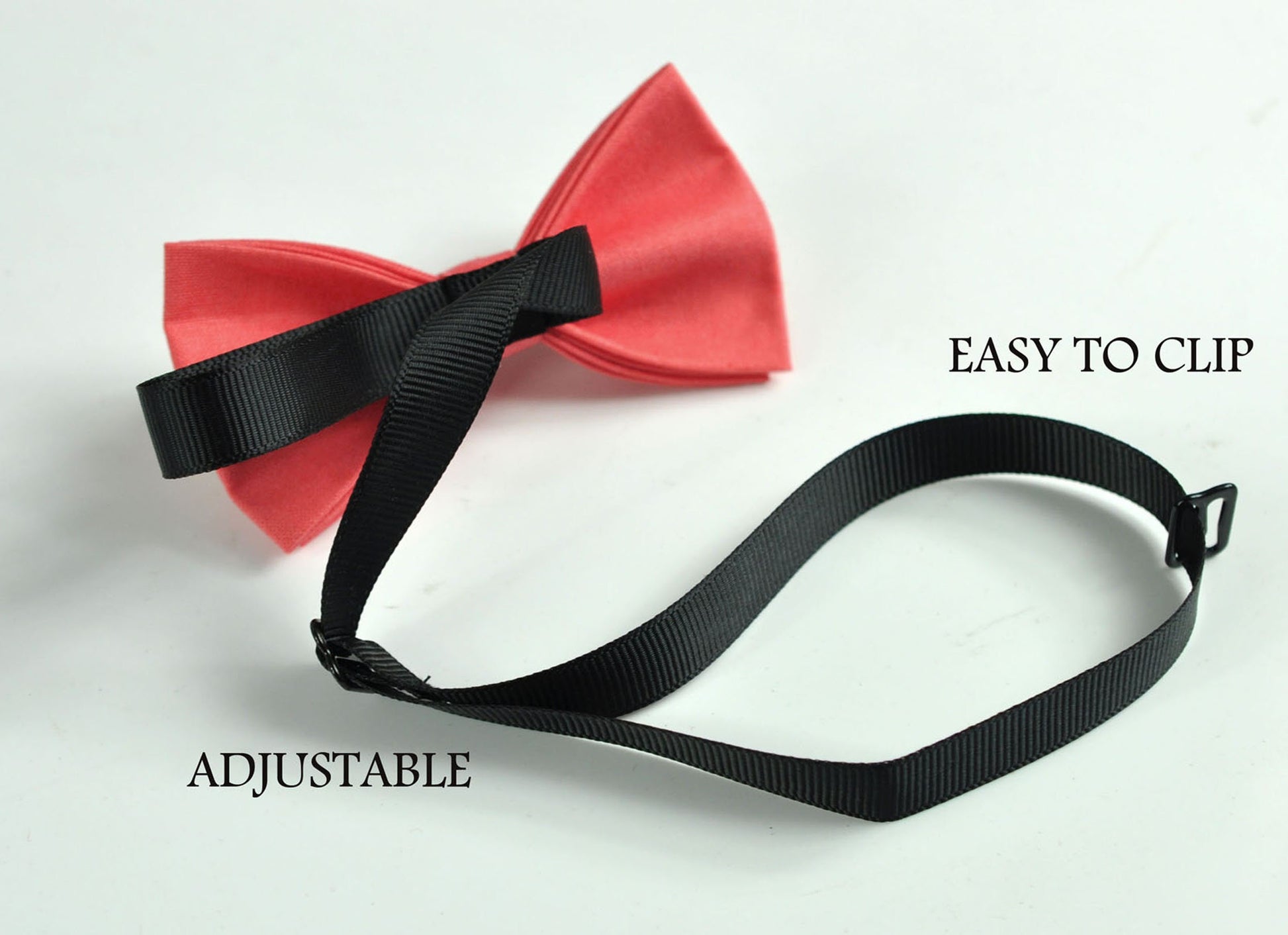 Coral Red Pinky Red Flamingo Cotton Bow tie Bowtie + Navy Elastic Suspenders Braces for Baby Infant / Page Boy Kids Toddler / Youth / Adult