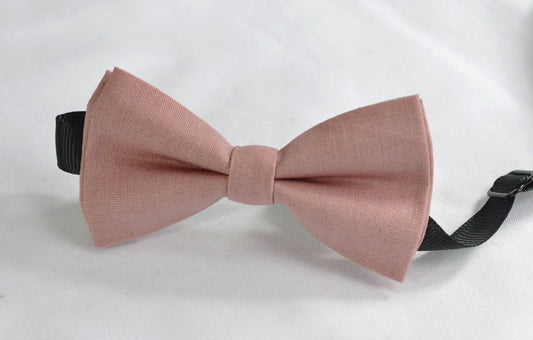 Warm Dusty Pink Cotton Pretied Bow tie Bowtie for Baby infant Toddler / Kids Boy / Youth Teenage / Men Adult