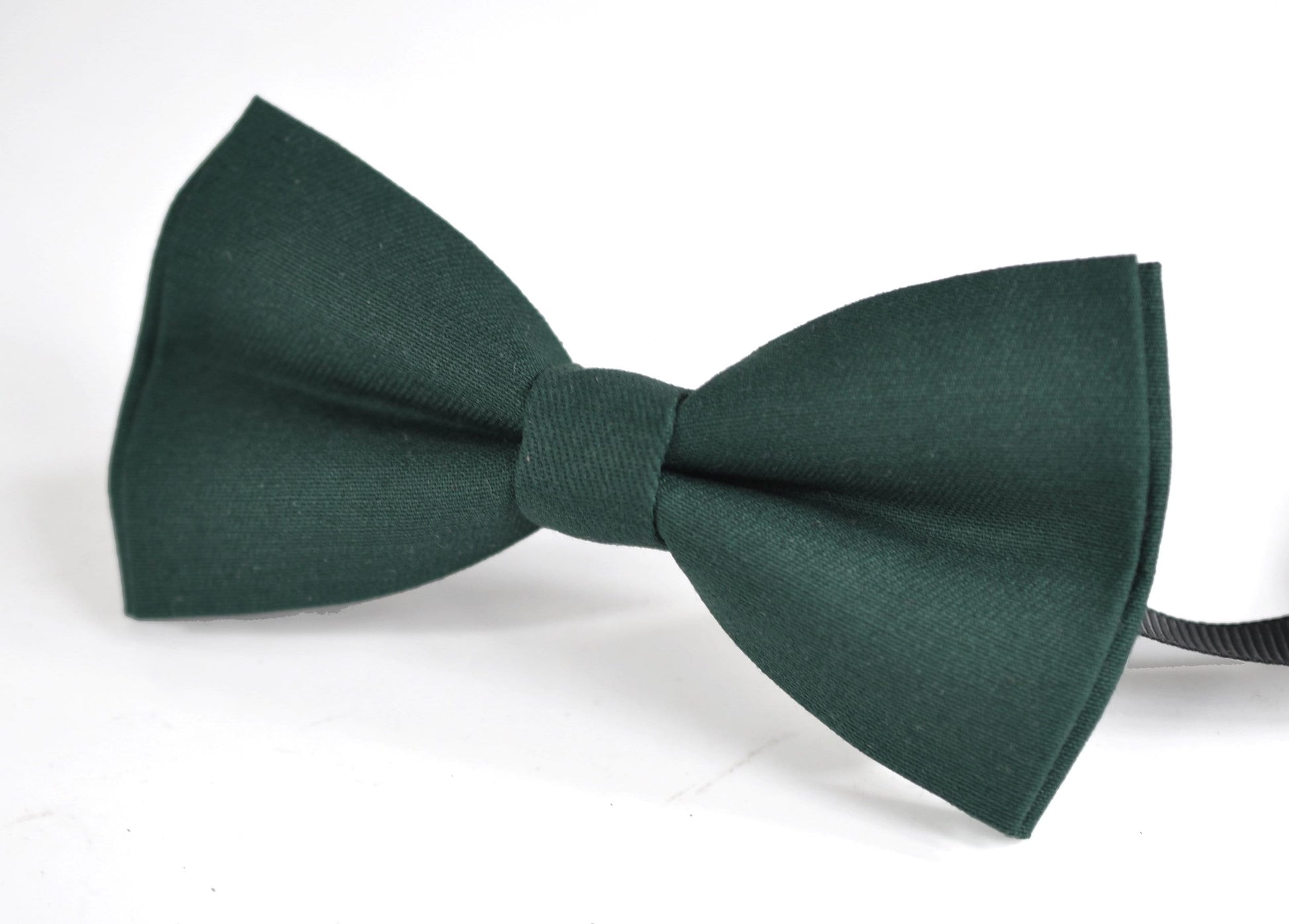 Dark Emerald Green Bottle Green Pretied Cotton Bow tie Bowtie for Men Adult / Youth Teenage / Boy Kids / Toddler Baby Infant