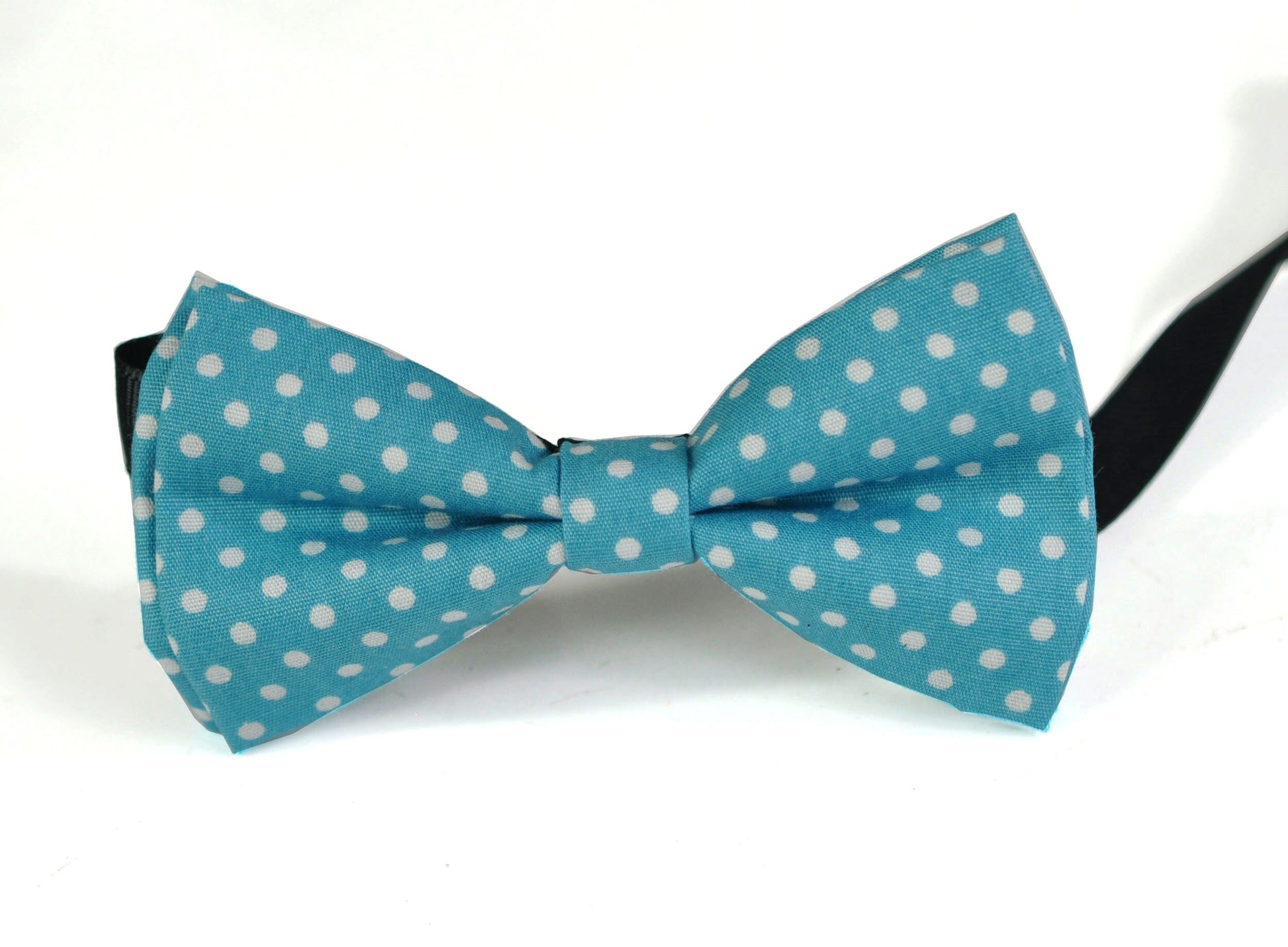 Spots & Stripes Dots Pattern Duck Egg Light Blue Bow tie + LIGHT GREY Elastic Braces Suspenders for Baby infant / Page Boy Kids / Youth