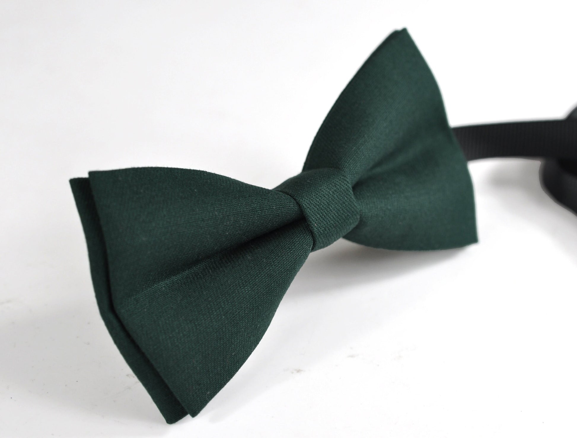 Dark Emerald Green Bottle Green Cotton Bow tie + Light Grey Gray Suspenders Braces for Baby infant Toddler/ Kids Boy / Youth Teenage / Men