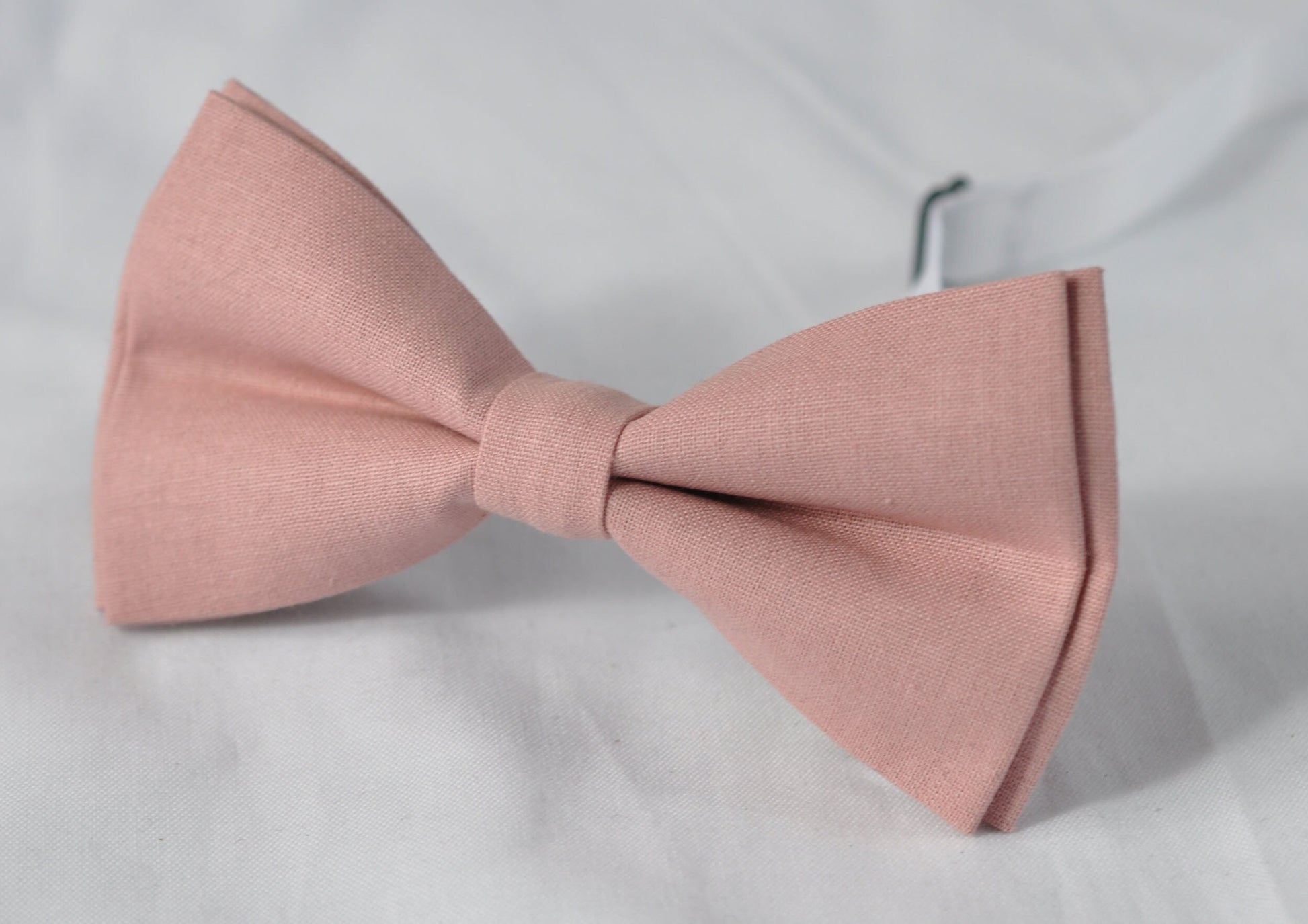 Warm Dusty Pink Cotton Bow tie + Matched Elastic Adjustable Braces Suspenders + POCKET SQUARE for Baby Infant / Boy Kids / Youth / Men