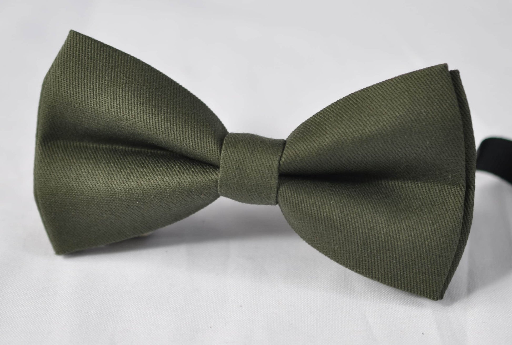 Olive Green Army Green Cotton Bow tie + Navy Blue Elastic Braces Suspenders for Men Adult / Youth Teenage / Boy Kids / Baby Infant Toddler