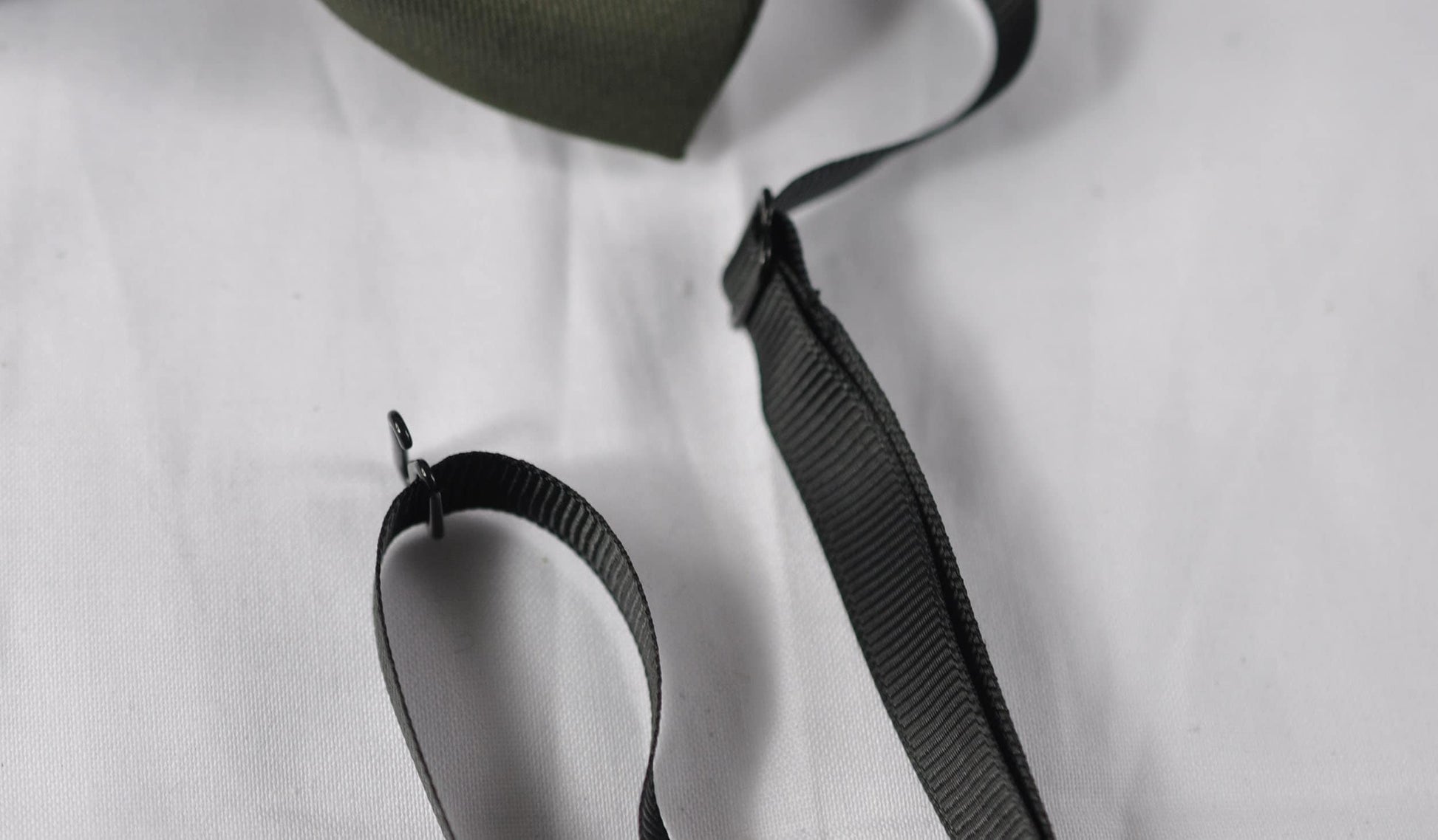 Olive Green Army Green Cotton Bow tie + Emerald Green Elastic Suspenders Braces for Men Adult / Youth Teenage / Boy Kids / Baby Infant