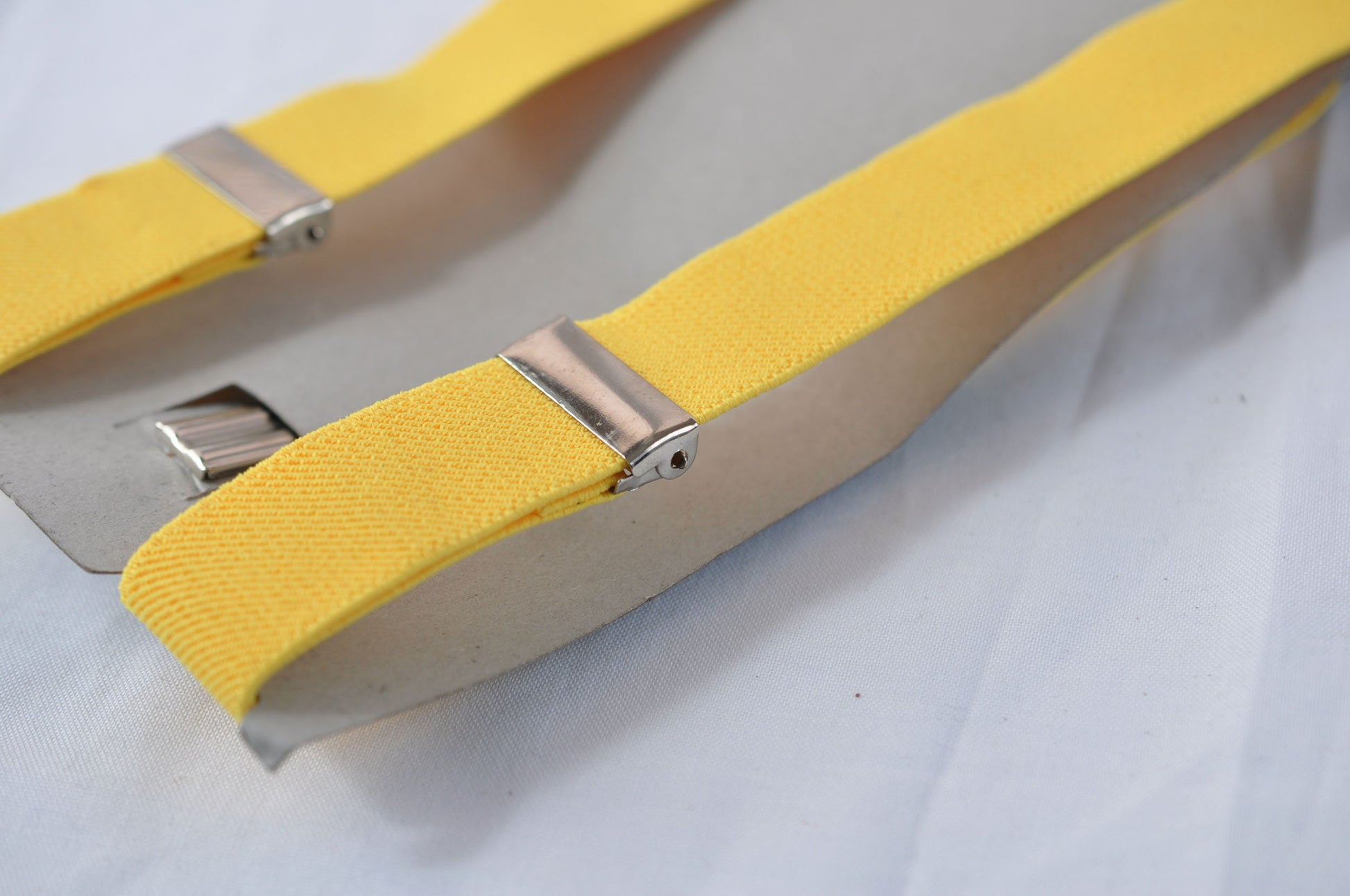 Baby Yellow Light Yellow Cotton Bow tie Bowtie + Yellow Elasitc Suspeners Braces for Youth Teenage / Boy Kids / Baby Infant Toddler
