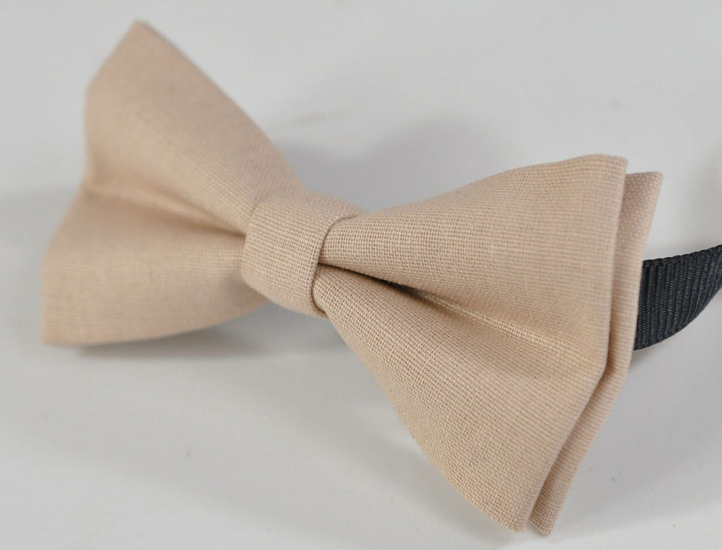 Men Adult 100% Cotton Quality Light Begie Sand Pale Brown Handmade Pretied Bow Tie Bowtie Wedding